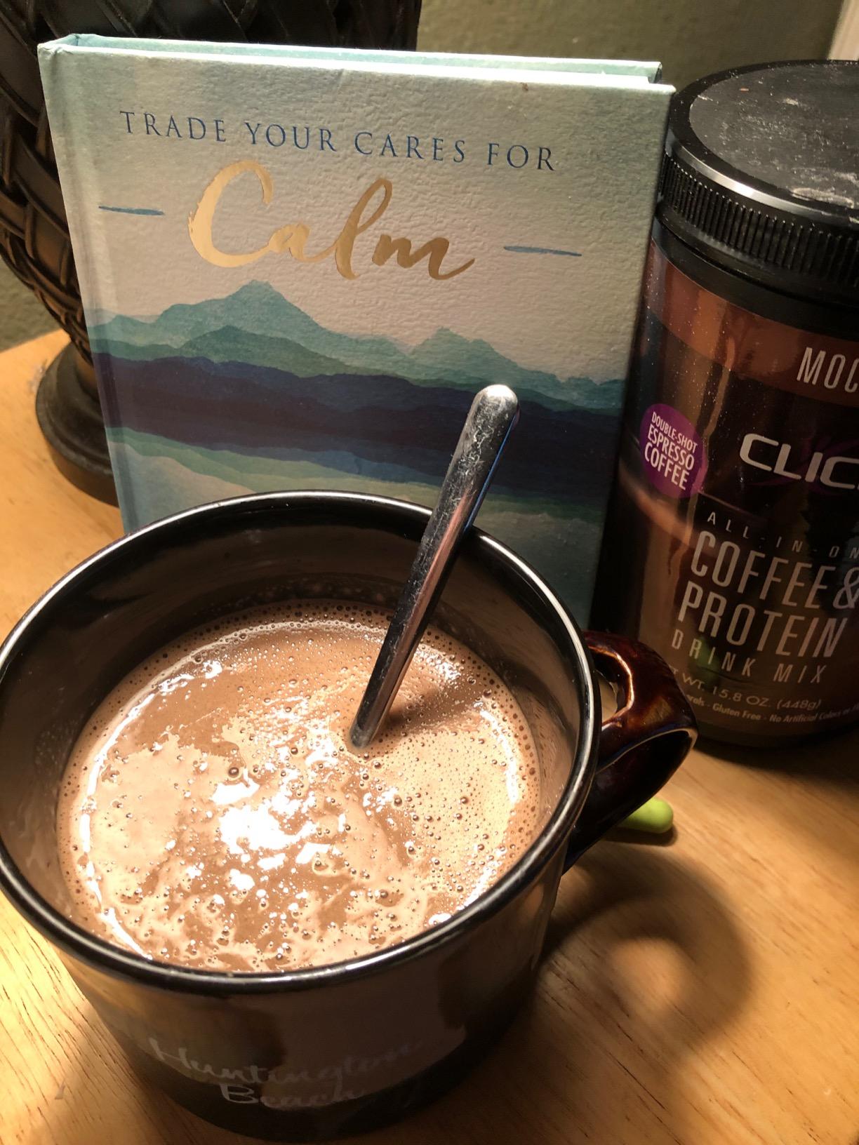 Click Coffee Protein, Protein & Real Coffee All-in-One, Meal Replacement Nutrition Drink, Mocha Flavor, 23 Essential Vitamins, Double Shot Espresso Coffee, Hot or Cold, 15.8-Ounce customer photo 1