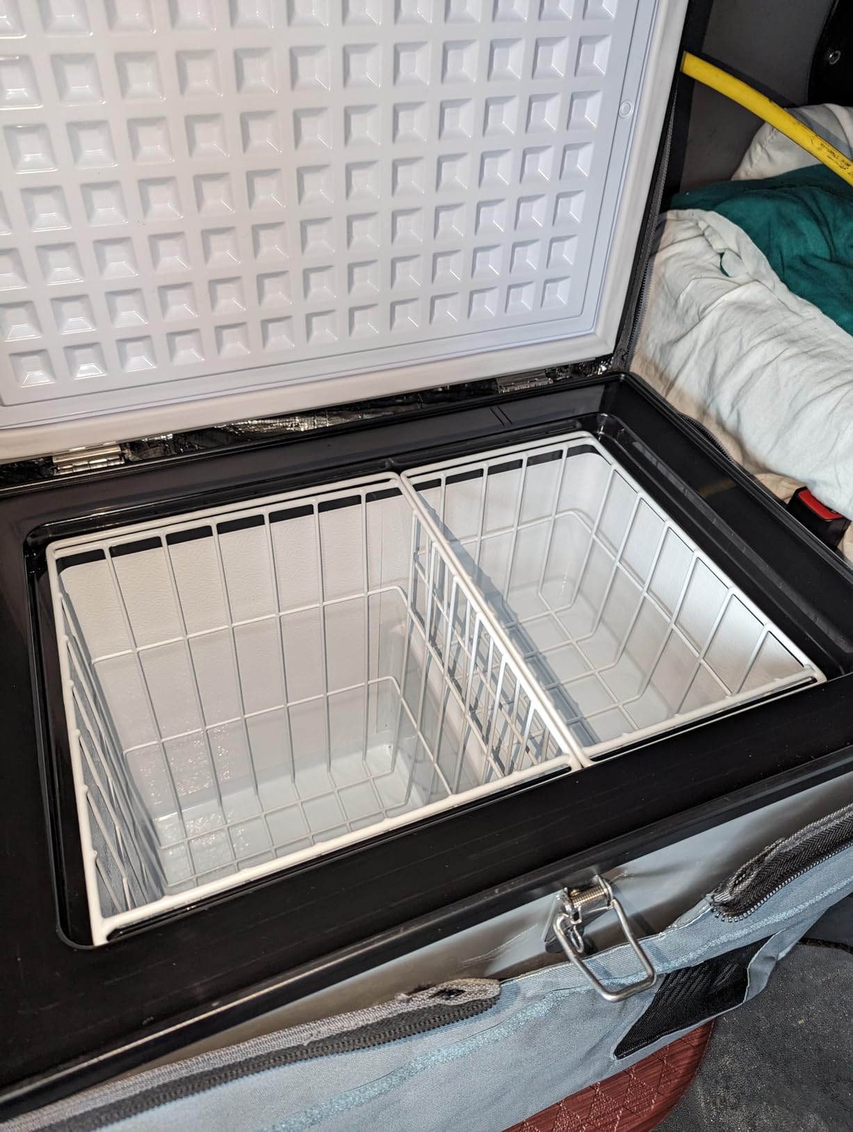 Whynter 45 Qt. Portable Refrigerator / Portable Freezer for Travel - Chest Freezer / Fridge for Car, Camping, RVs & More, -8°F to 50°F Temperature Range, AC 110V/ DC 12V, FM-45G, Gray customer photo 1