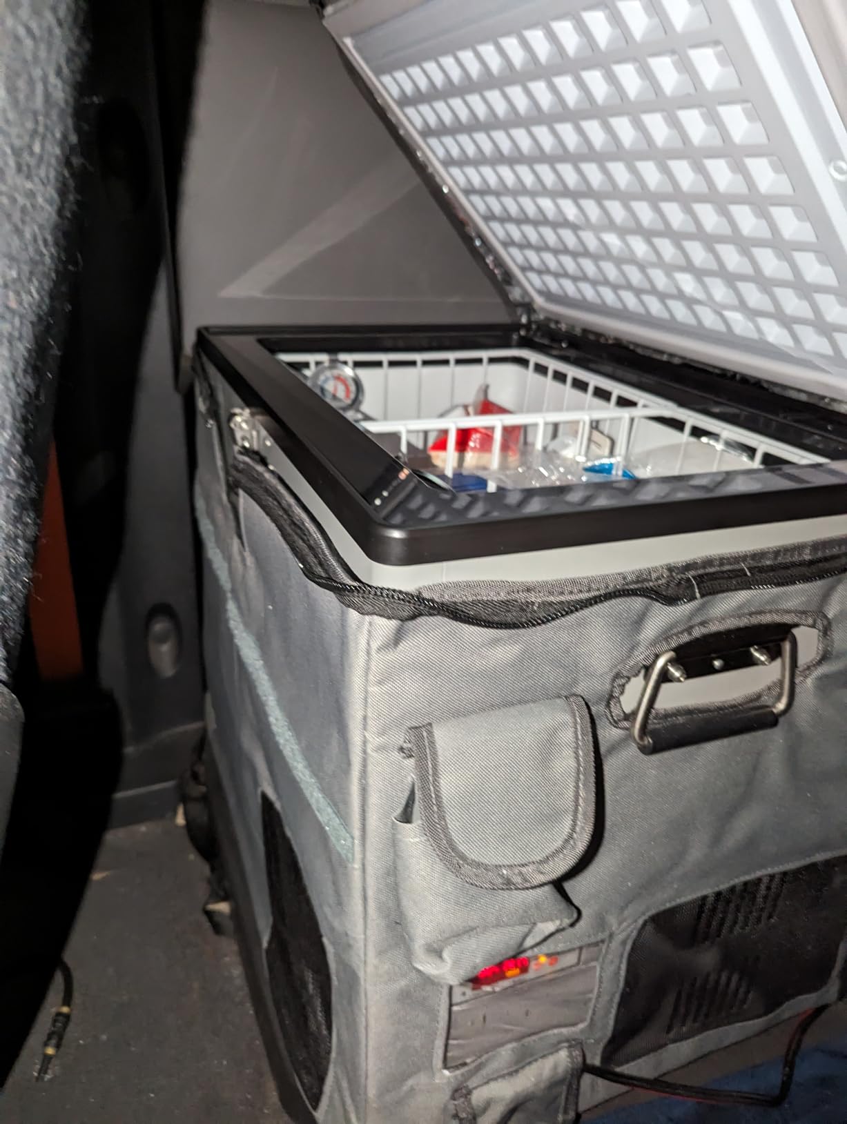 Whynter 45 Qt. Portable Refrigerator / Portable Freezer for Travel - Chest Freezer / Fridge for Car, Camping, RVs & More, -8°F to 50°F Temperature Range, AC 110V/ DC 12V, FM-45G, Gray customer photo 2