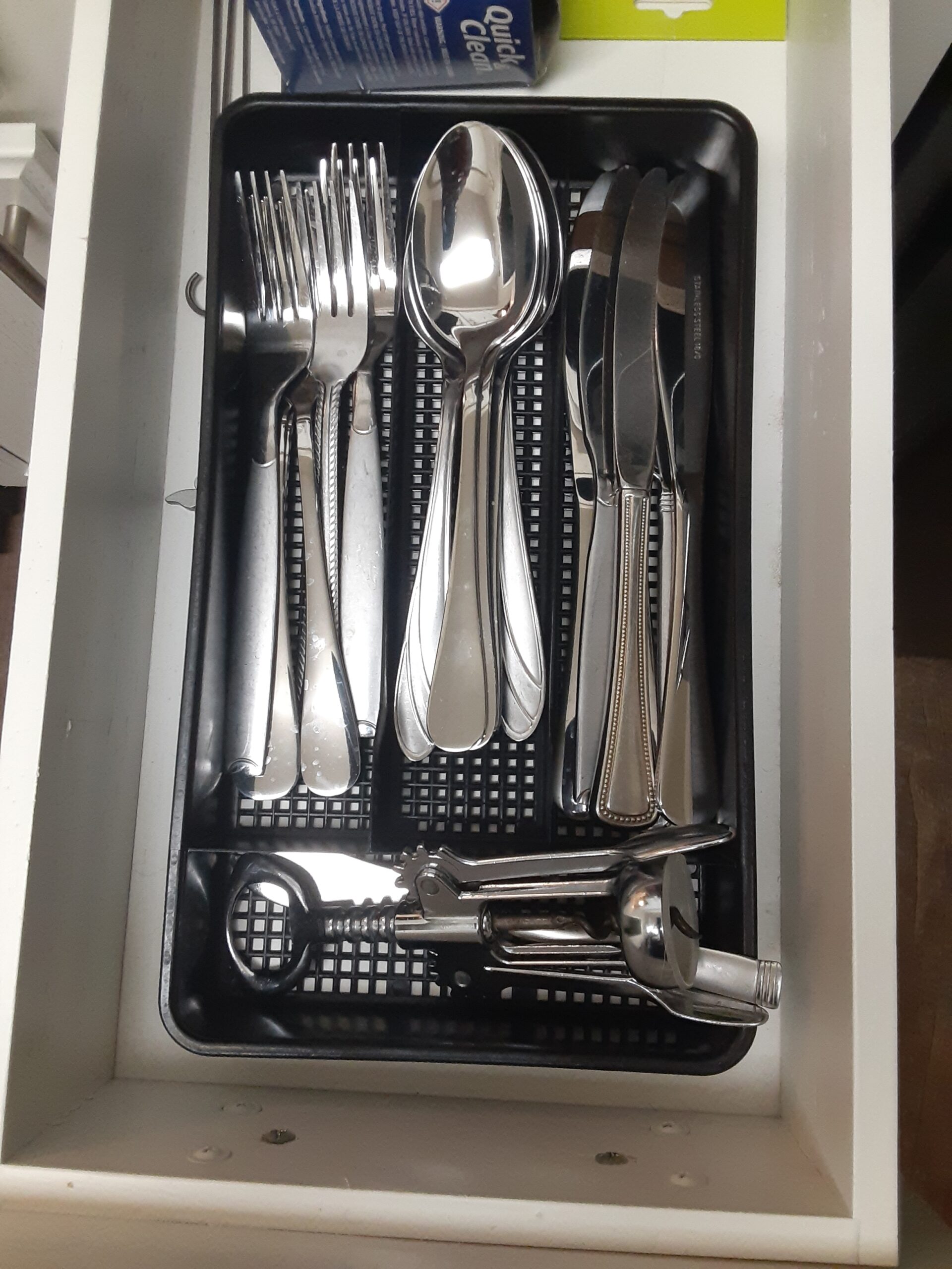 Camco 43508 Cutlery Tray - Designed for RV and Compact Kitchen Drawers - Easily Organize and Store Kitchen Flatware - White customer photo 1