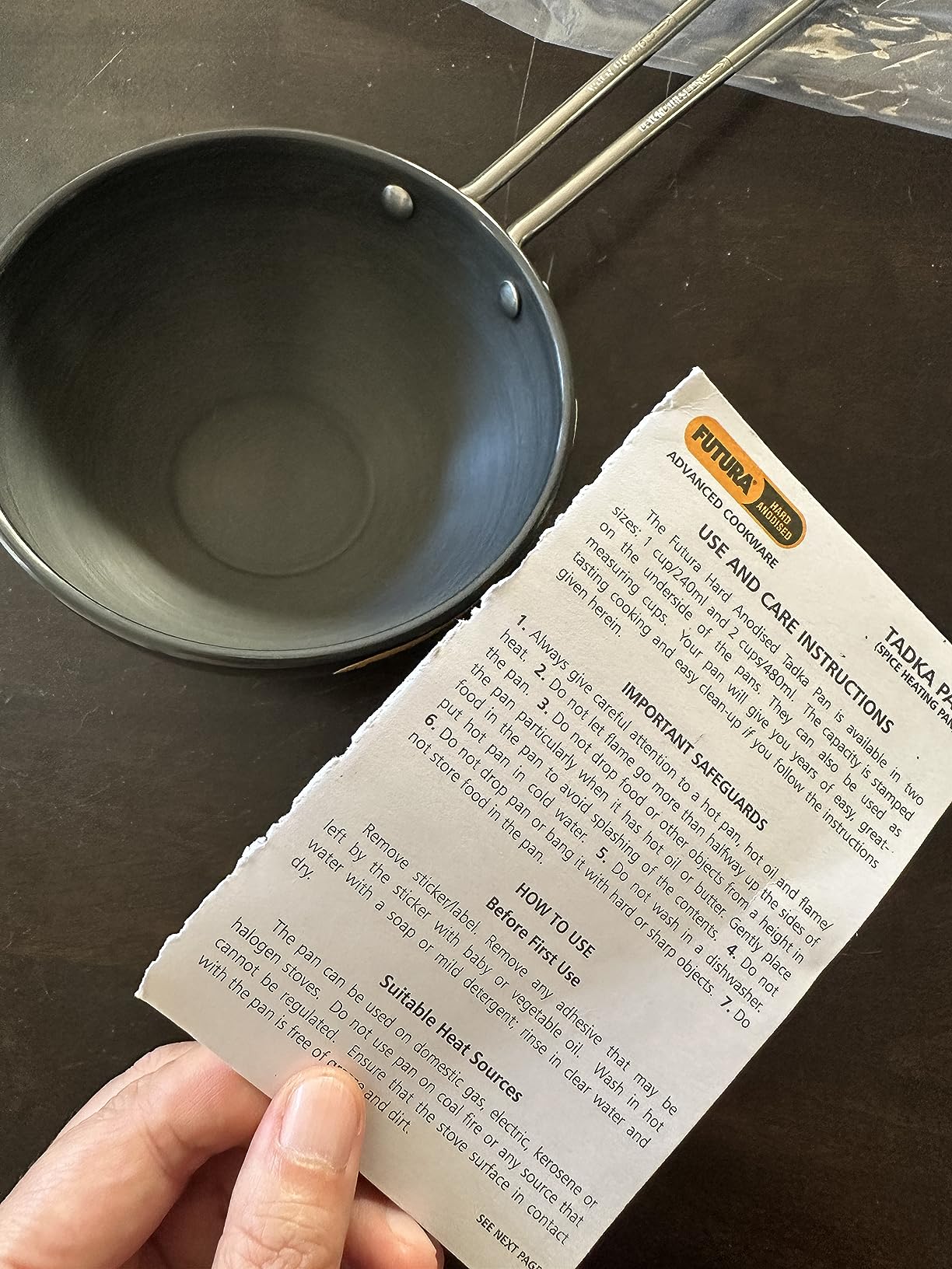 FUTURA Anodised Heating Pan, 4.72 IN, Black customer photo 1