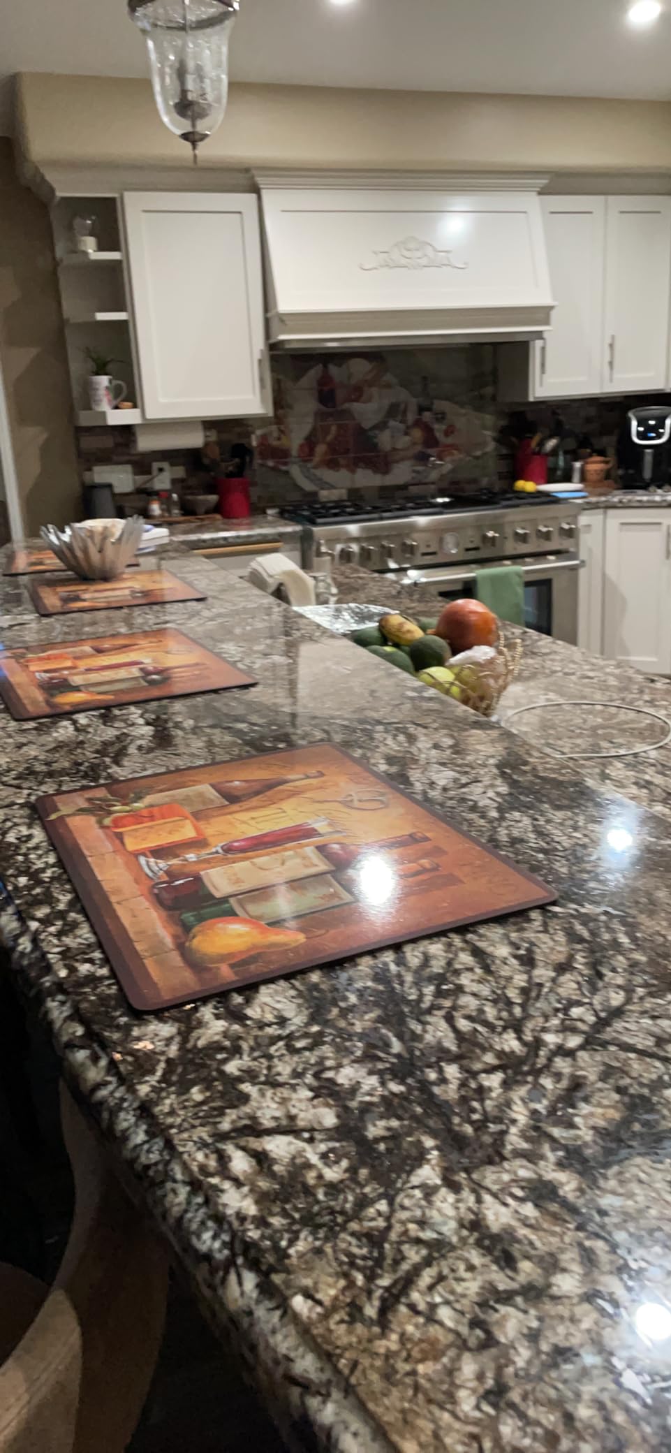 Benson Mills Cork Placemats Set of 4, Thick Cork Place Mats for Kitchen and Dining Tables, Easy Clean Table Mats (12
