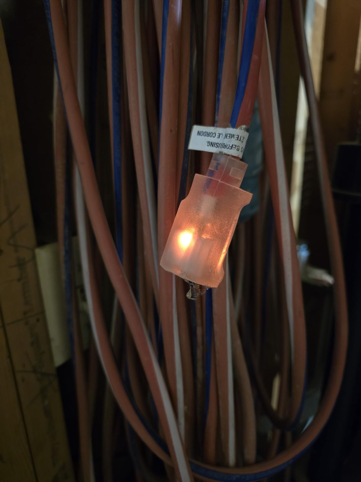 Southwire Heavy Duty Extension Cord, 50Ft, 12 Gauge, 3 Conductor, Outdoor Cord, Lighted End, SJTW, Red/White/Blue, 2548SWUSA1 customer photo 1