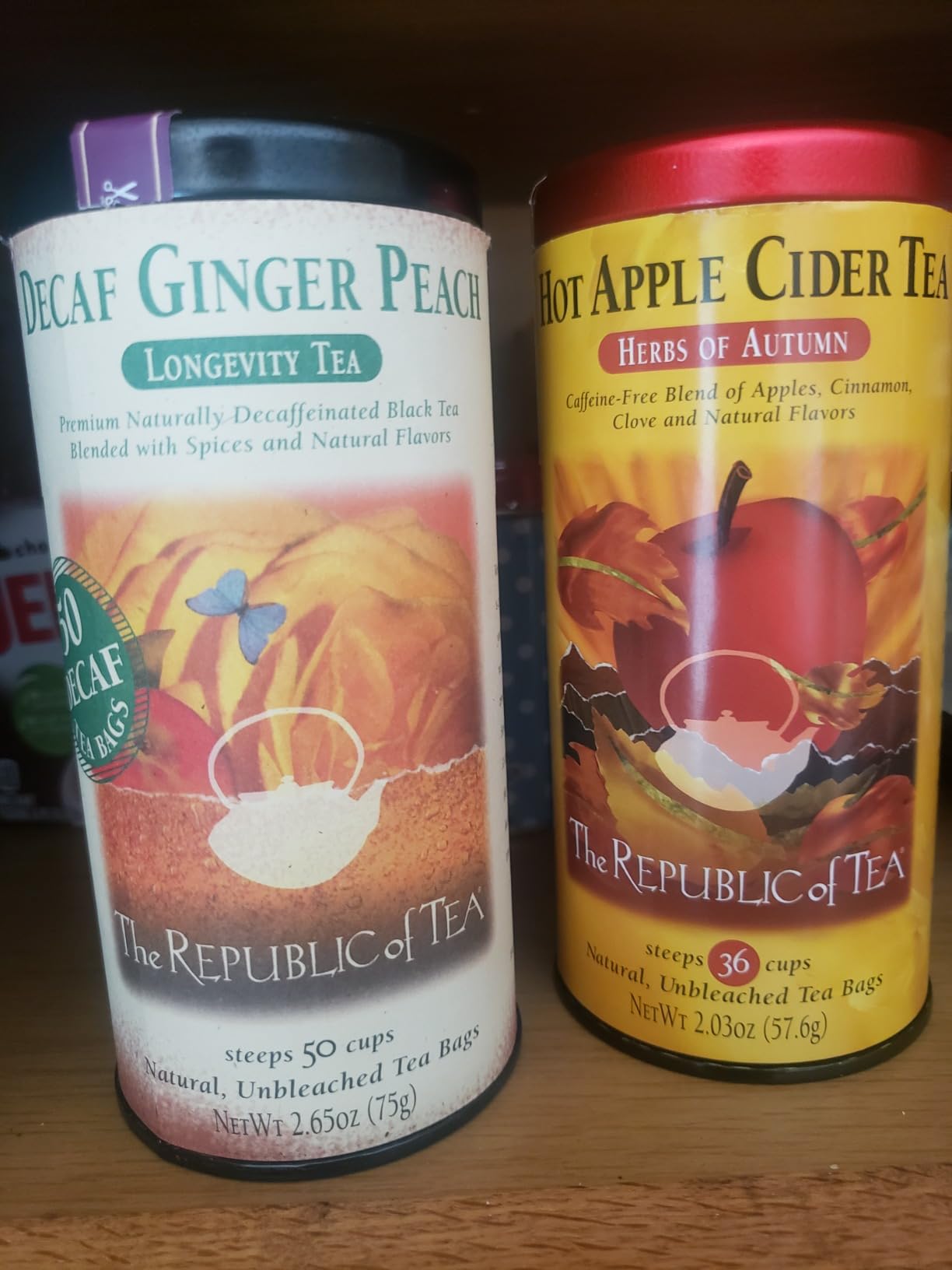 The Republic of Tea - Decaf Ginger Peach Black Tea, Tin of 50 Bags customer photo 1
