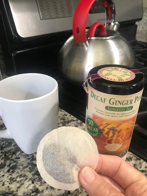 The Republic of Tea - Decaf Ginger Peach Black Tea, Tin of 50 Bags customer photo 2