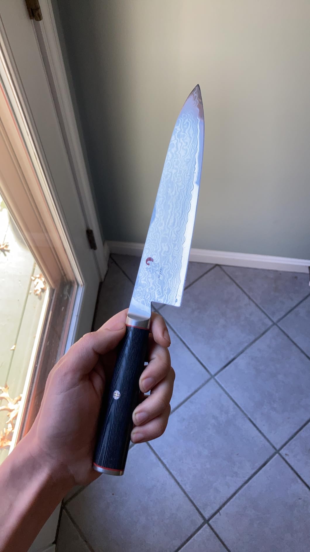 Miyabi Kaizen 8-Inch Chef's Knife, Handcrafted Japanese Kitchen Knife, VG10 Core with Damascus Stainless Steel Cladding customer photo 2