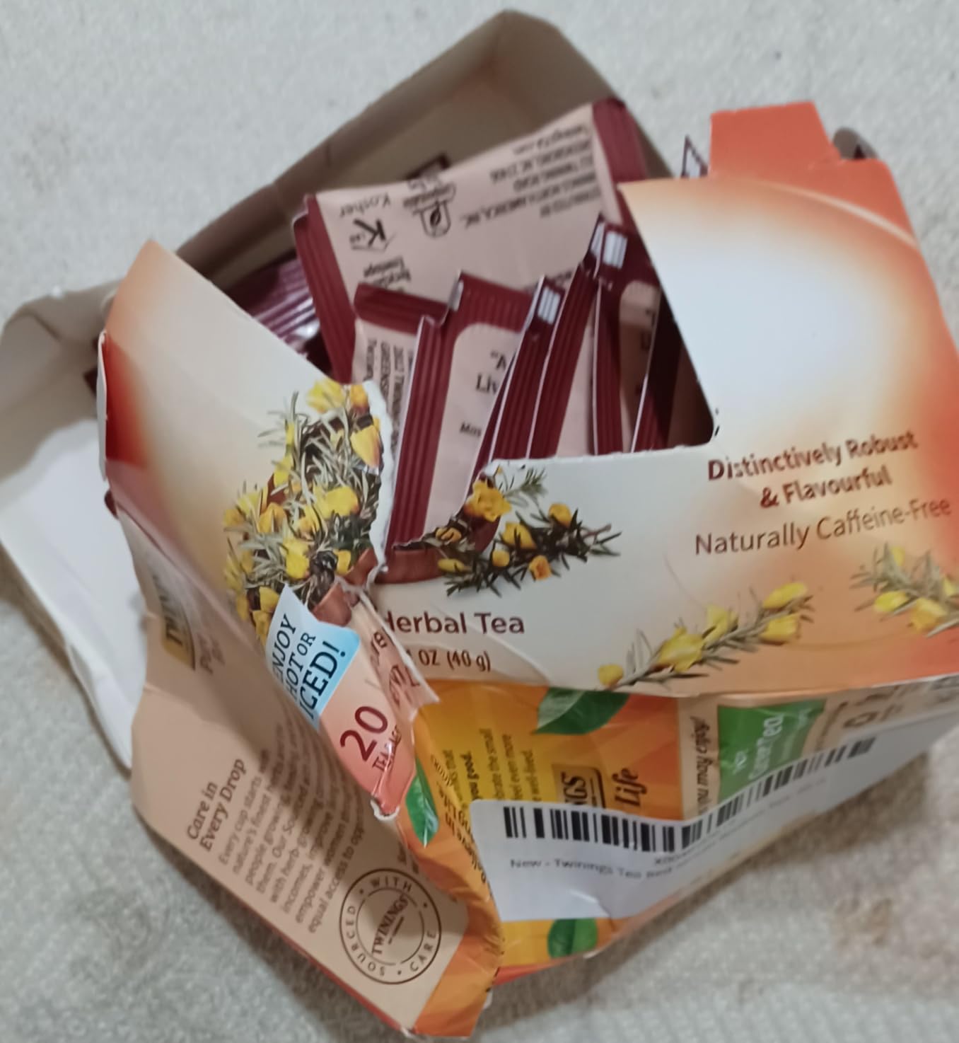 Twinings of London Pure Rooibos Herbal Red Tea Bags, 20 Count (Pack of 6) customer photo 1