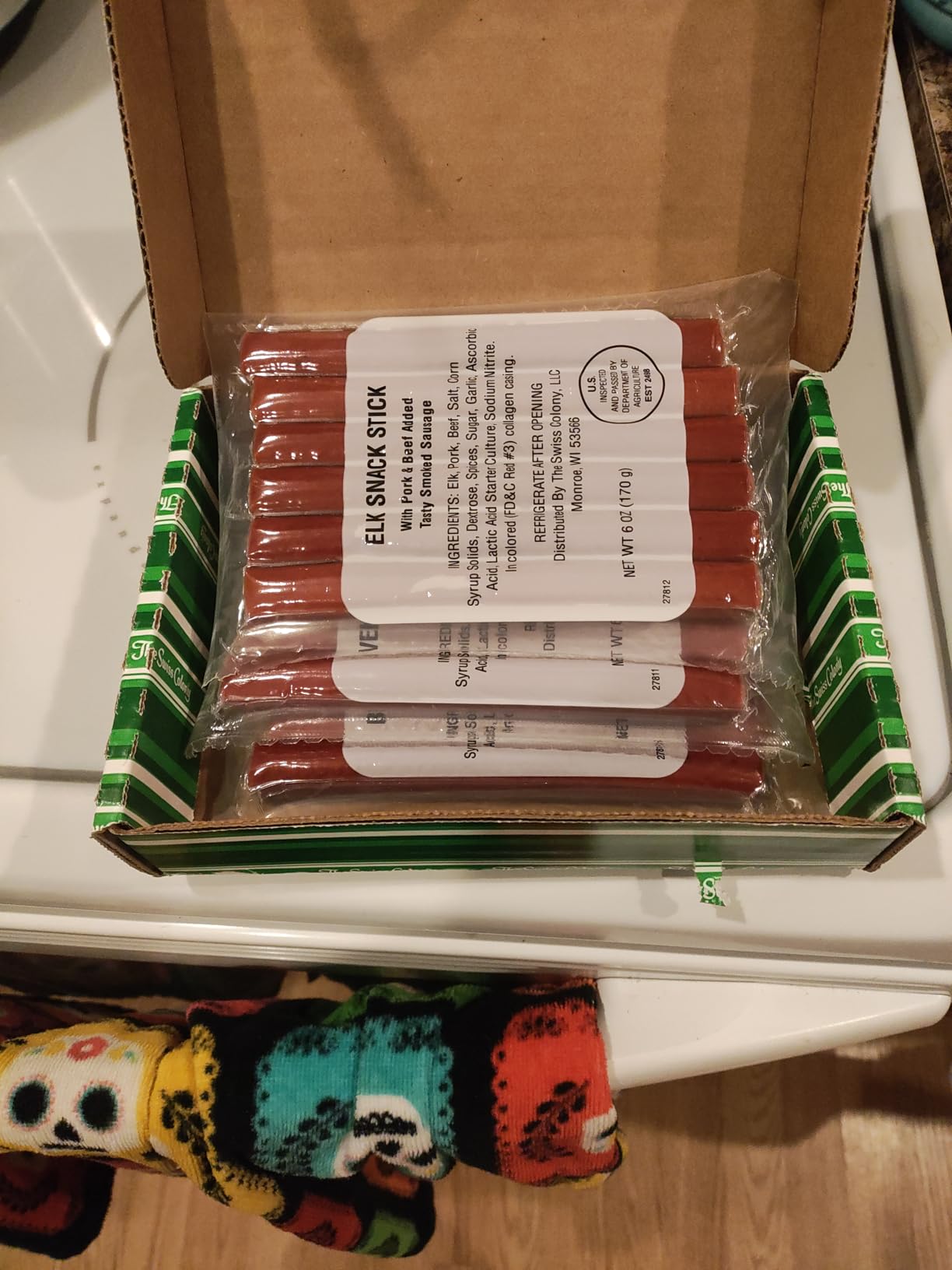 The Swiss Colony Wild Game Meat Sticks Gift Box - Includes Exotic Meats: Buffalo, Elk, and Venison Blended with Pork and Beef, Gift Package for Men customer photo 2