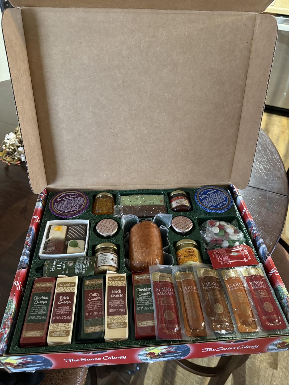 The Swiss Colony 25 Holiday Favorites - Summer Sausage Meats and Cheeses, Assorted Chocolates, and Spreadables, Sweet and Savory Treats, Gift for Holidays, Christmas, or Birthdays, Food Gift Box customer photo 1