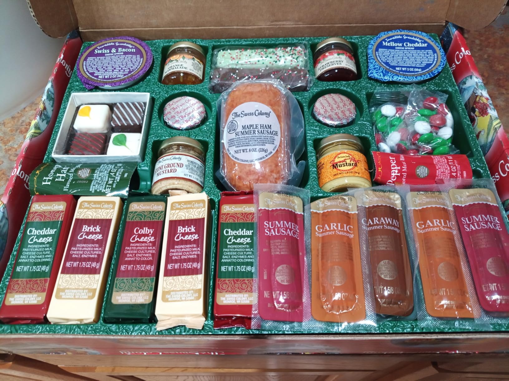The Swiss Colony 25 Holiday Favorites - Summer Sausage Meats and Cheeses, Assorted Chocolates, and Spreadables, Sweet and Savory Treats, Gift for Holidays, Christmas, or Birthdays, Food Gift Box customer photo 2