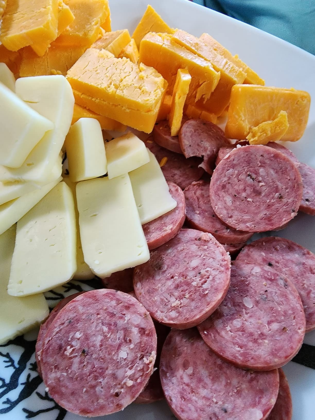 The Wisconsin Cheeseman Meat and Cheese Combo - Featuring Italian, Original and Garlic Summer Sausages, Colby, Brick, Sharp Cheddar, and Monterey Jack Charcuterie Boards, Charcuterie Gift Basket Set customer photo 2