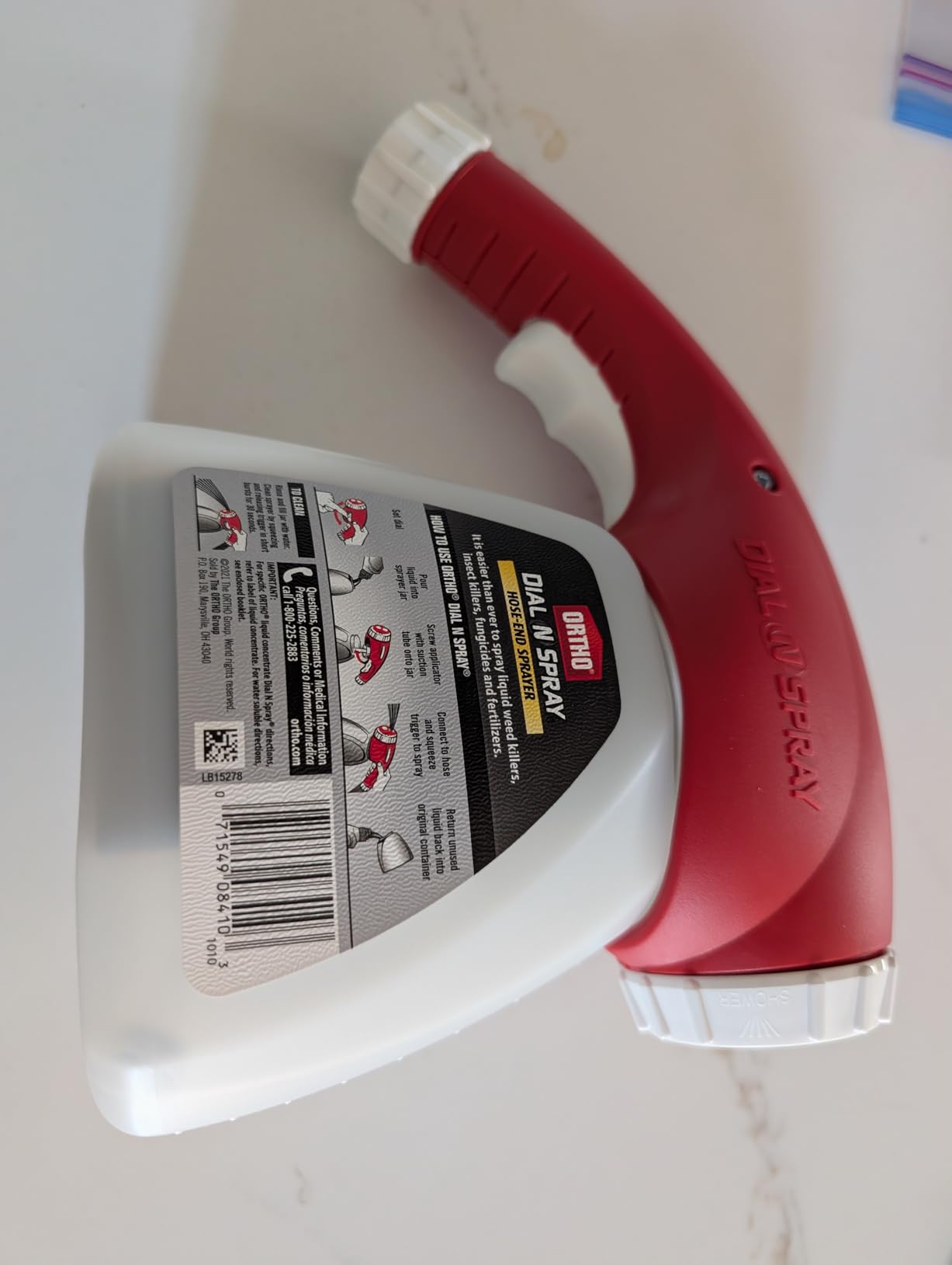 Ortho Dial N Spray Hose-End Sprayer - For Liquid Weed Killer, Insect Killer and Fungicide, Hose Fertilizer Sprayer with 14 Dilution Settings customer photo 1