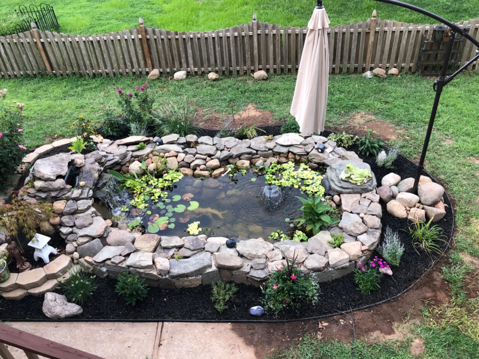 HALF OFF PONDS Simply Ponds 2,100 GPH Submersible Pump Pond Kit with 15' x 20' EPDM Rubber Pond Liner for Water Garden & Koi Pond customer photo 2