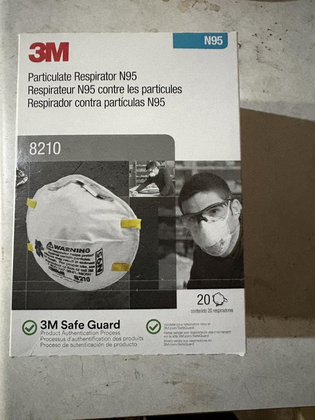 3M 8210 Particulate Respirator, N95, Pack of 20 Disposable Respirator customer photo 1