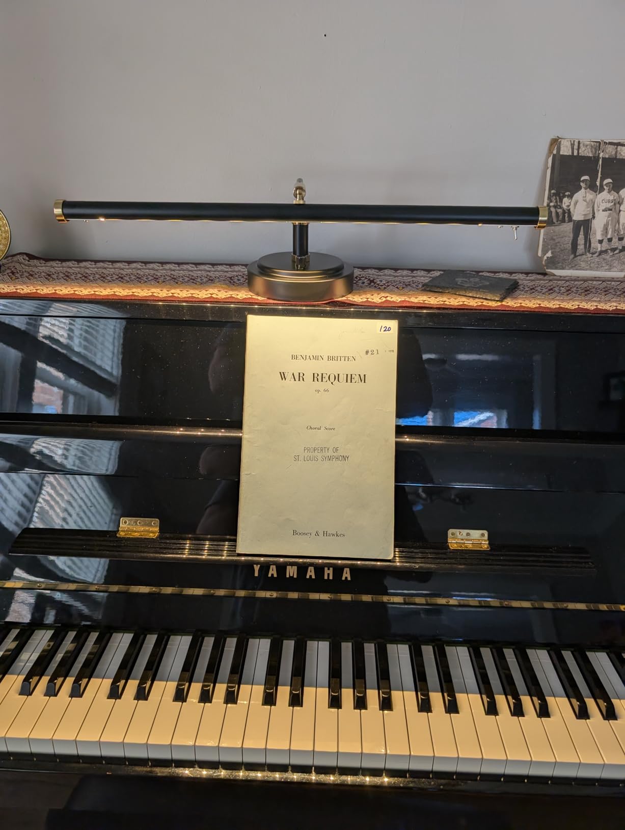 Cocoweb Adjustable LED Upright Piano Desk Lamp in Black with Brass Accents customer photo 2