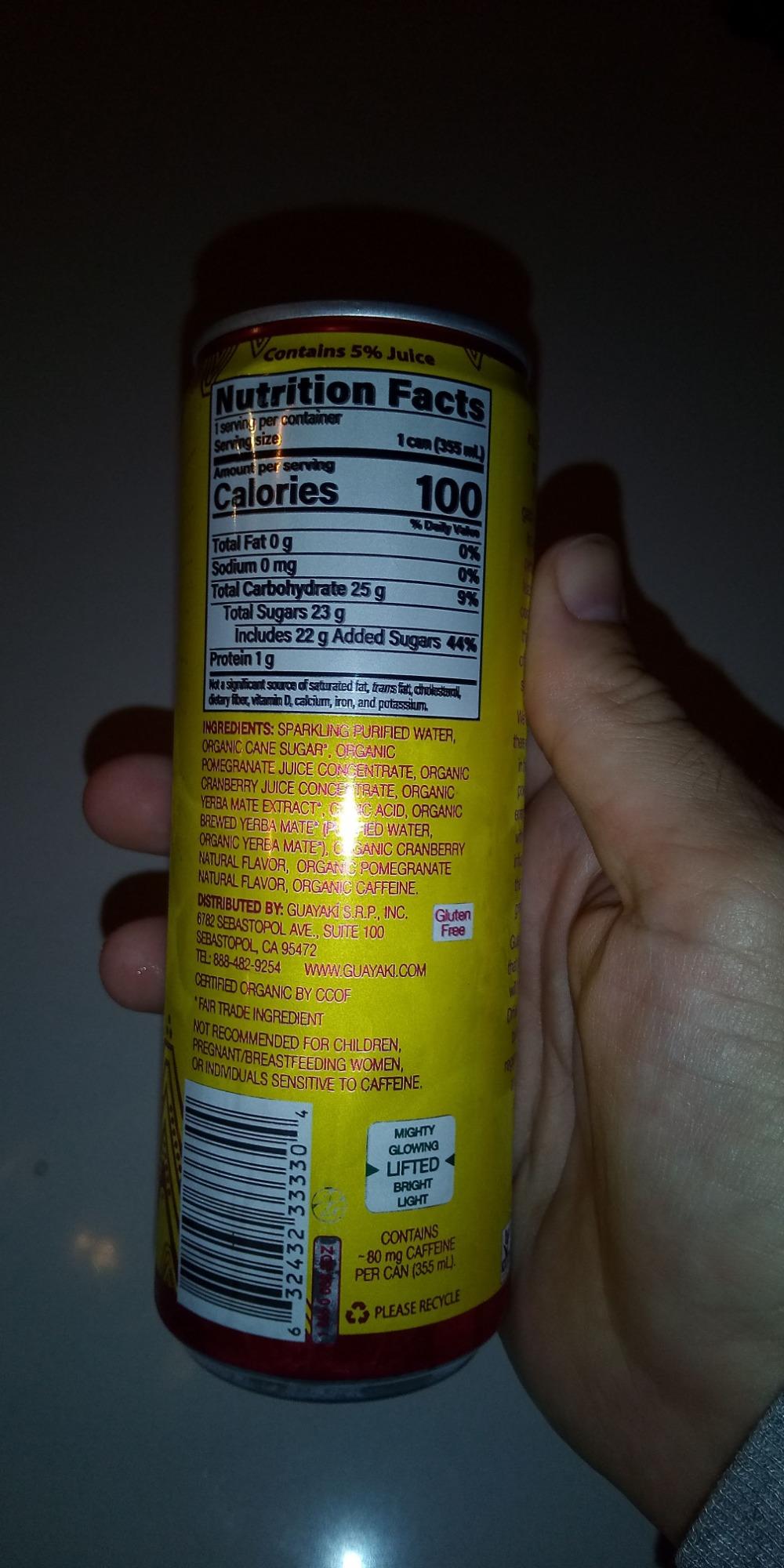 Yerba Madre Organic Sparkling Yerba Mate, Cranberry Pom, 115mg Natural Plant Based Caffeine, Smooth Energy & Focus, Carbonated, 12oz Cans (Pack of 12) (Packaging May Vary) customer photo 1