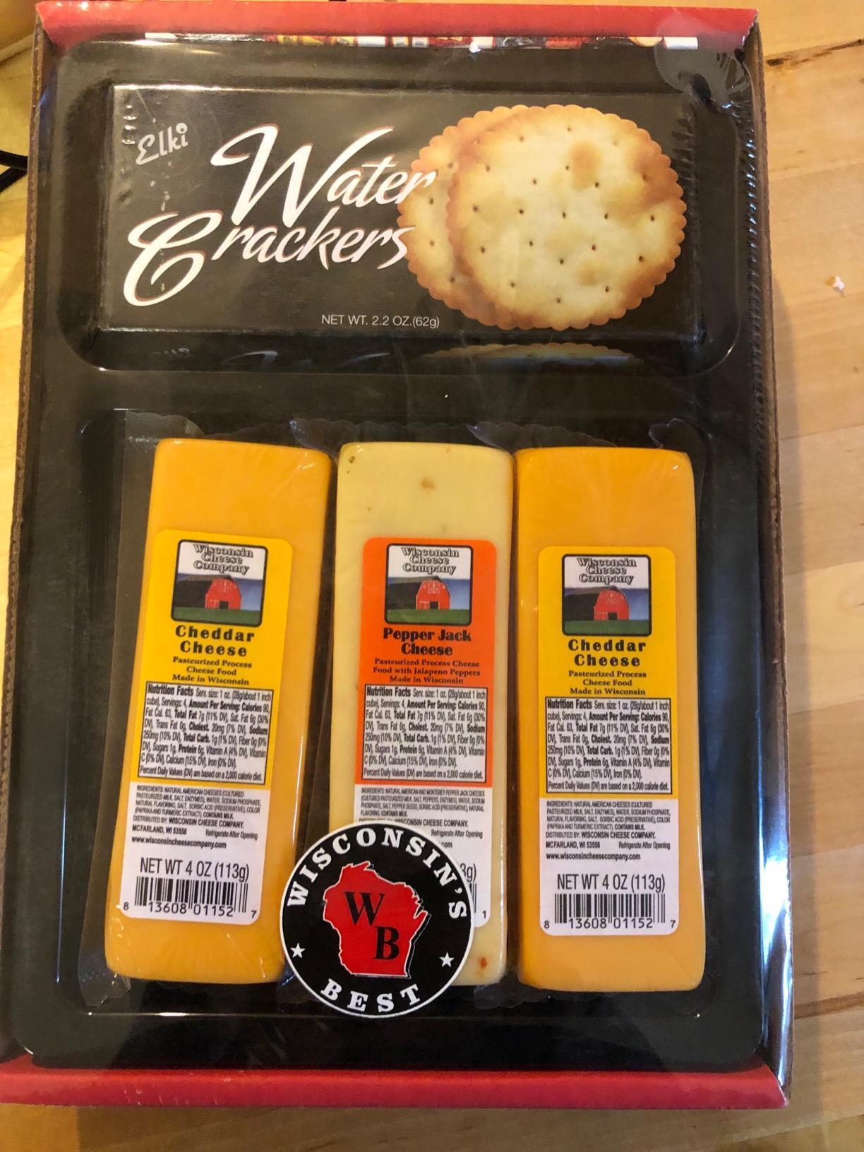 Wisconsin Cheese Company - Wisconsin Cheddar & Pepper Jack Cheese and Cracker Gift Box - 100% Wisconsin Cheese | Perfect for Parties, Charcuterie Boards, and Holiday Gifts customer photo 1