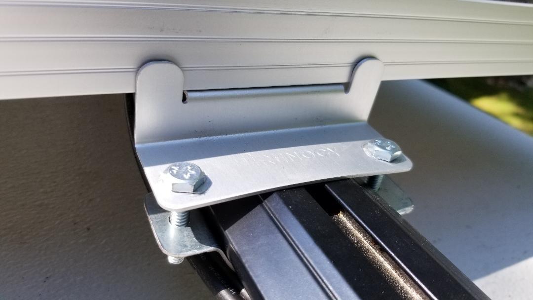Renogy Solar Panel Mounting Z Brackets Lightweight Aluminum Corrosion-Free Construction for RVs, Trailers, Boats, Yachts, Wall and Other Off Grid Roof Installation, one set of 4 Units, Gray customer photo 2