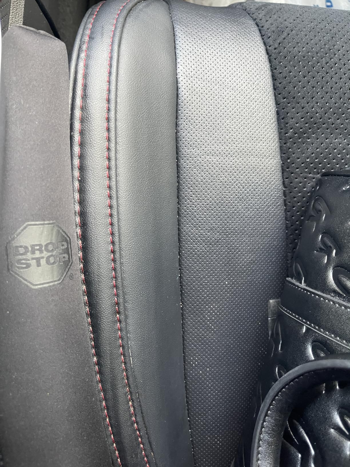 Drop Stop - The Original Patented Car Seat Gap Filler (AS SEEN ON Shark Tank) - Set of 2 and Slide Free Pad and Light customer photo 2