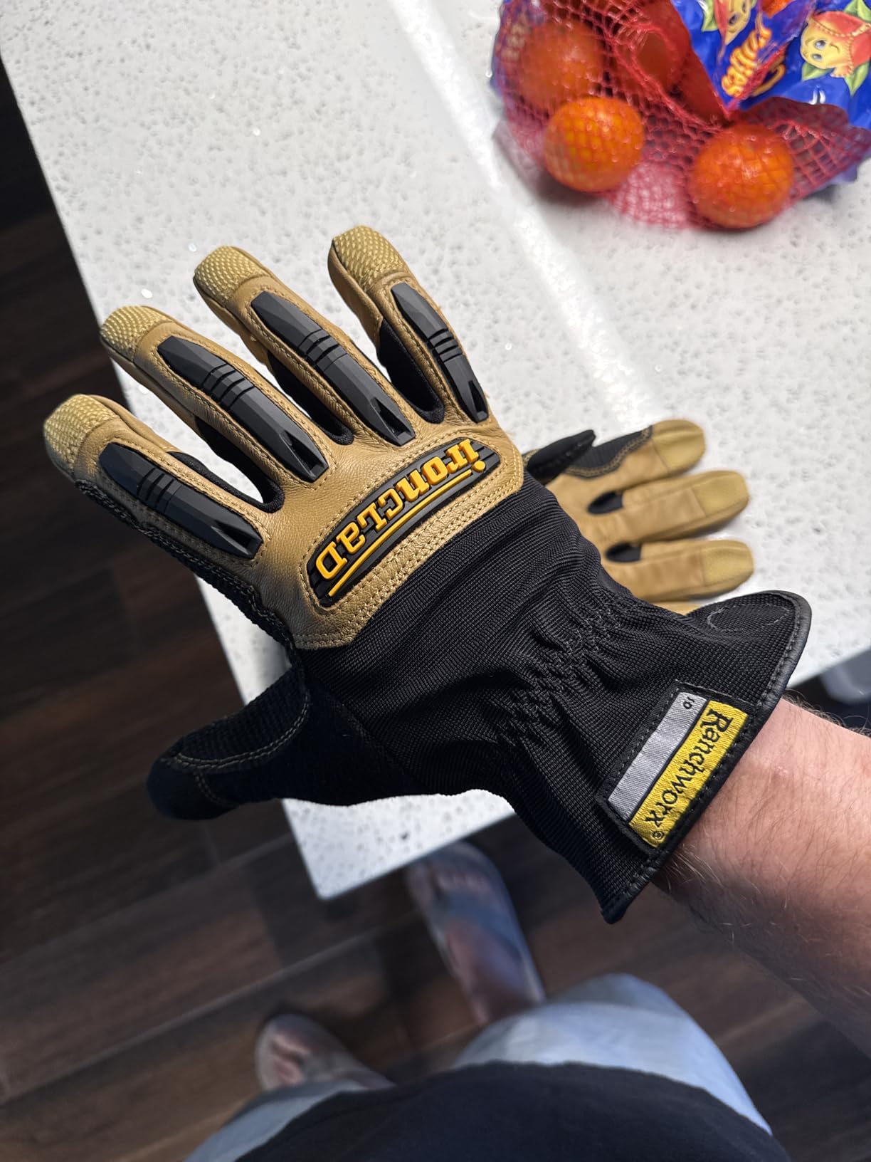 Ironclad Ranchworx Work Gloves RWG2, Premier Leather Work Glove, Performance Fit, Durable, Machine Washable, (1 Pair), RWG2-05-XL, Brown/Black customer photo 1