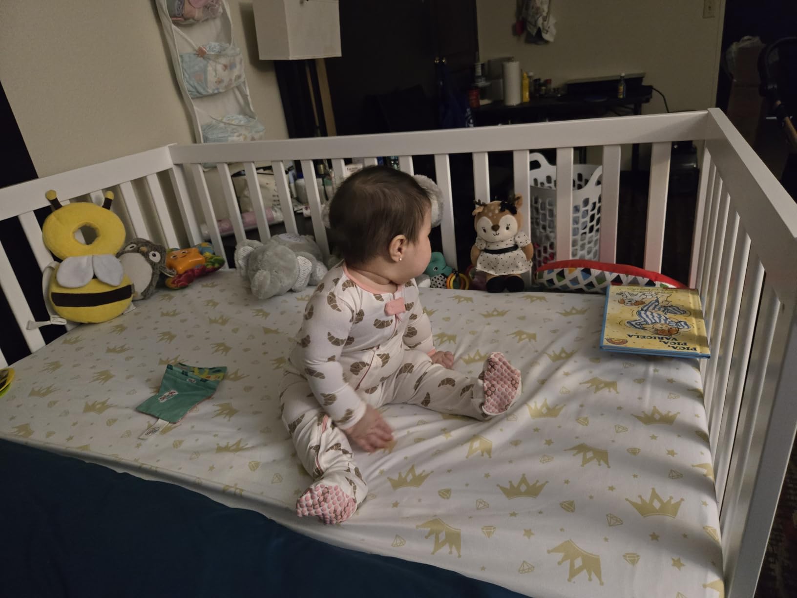 Dream On Me Synergy 5-in-1 Convertible Full-Size Baby Crib with Toddler, Day & Full Bed Conversion in White, GreenGuard Gold & BSA, 3 Mattress Heights, Sustainable Pinewood customer photo 1