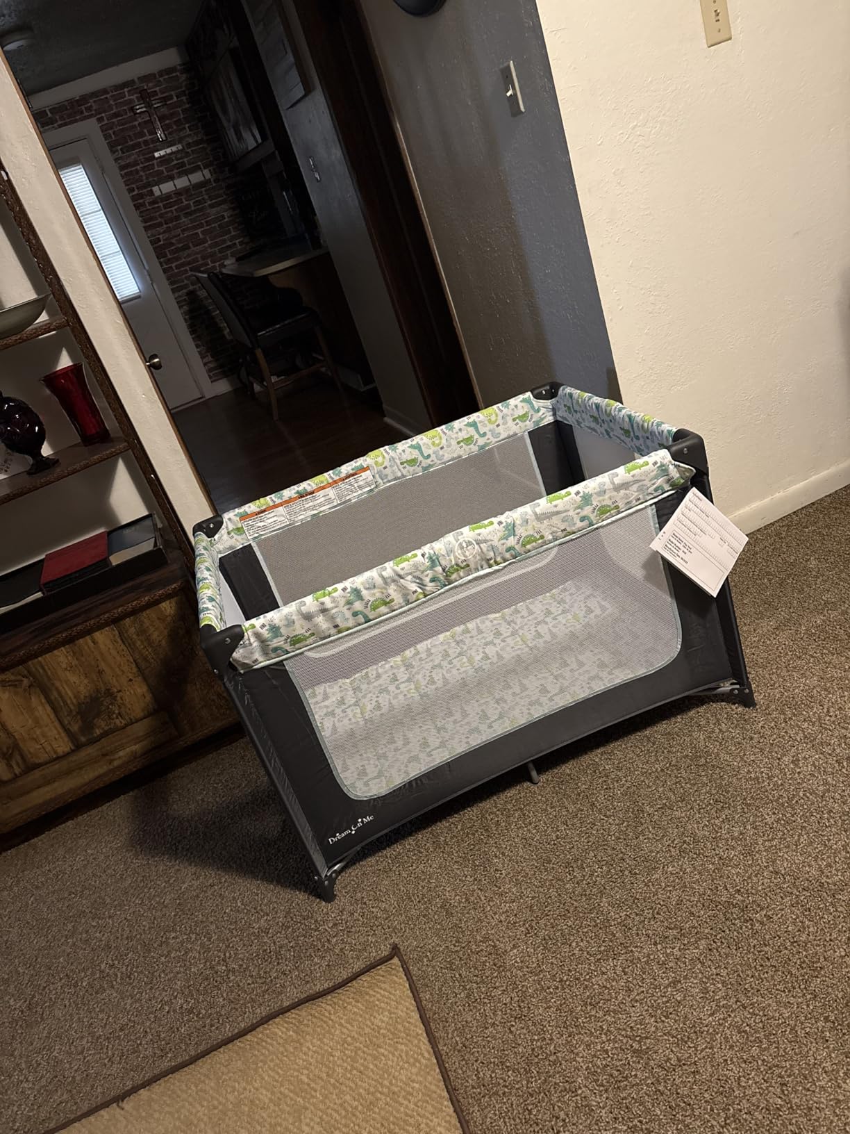 Dream On Me Zodiak Baby Playard, Breathable Mesh Sides, Soft Comfortable Mattress, Quick & Easy to Fold with Travel Carry Bag, Compact Space Saving Design - Grey & Pink customer photo 1