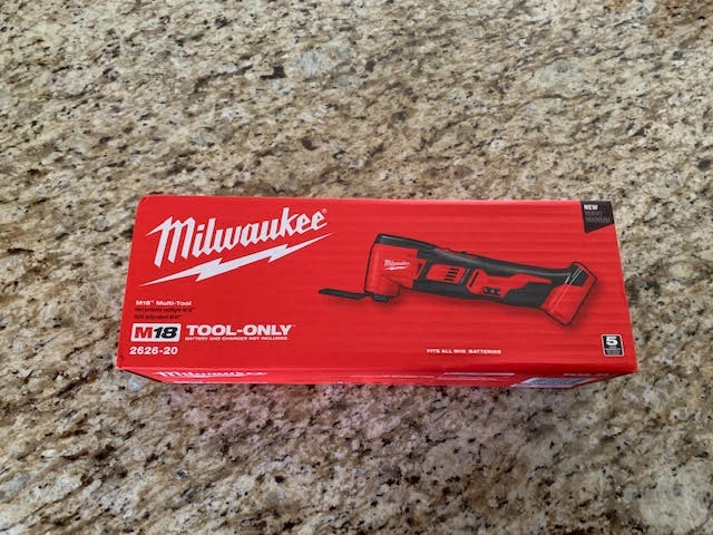 Milwaukee 2626-20 M18 18V Lithium Ion Cordless 18,000 OPM Orbiting Multi Tool with Woodcutting Blades and Sanding Pad with Sheets Included (Battery Not Included) customer photo 2