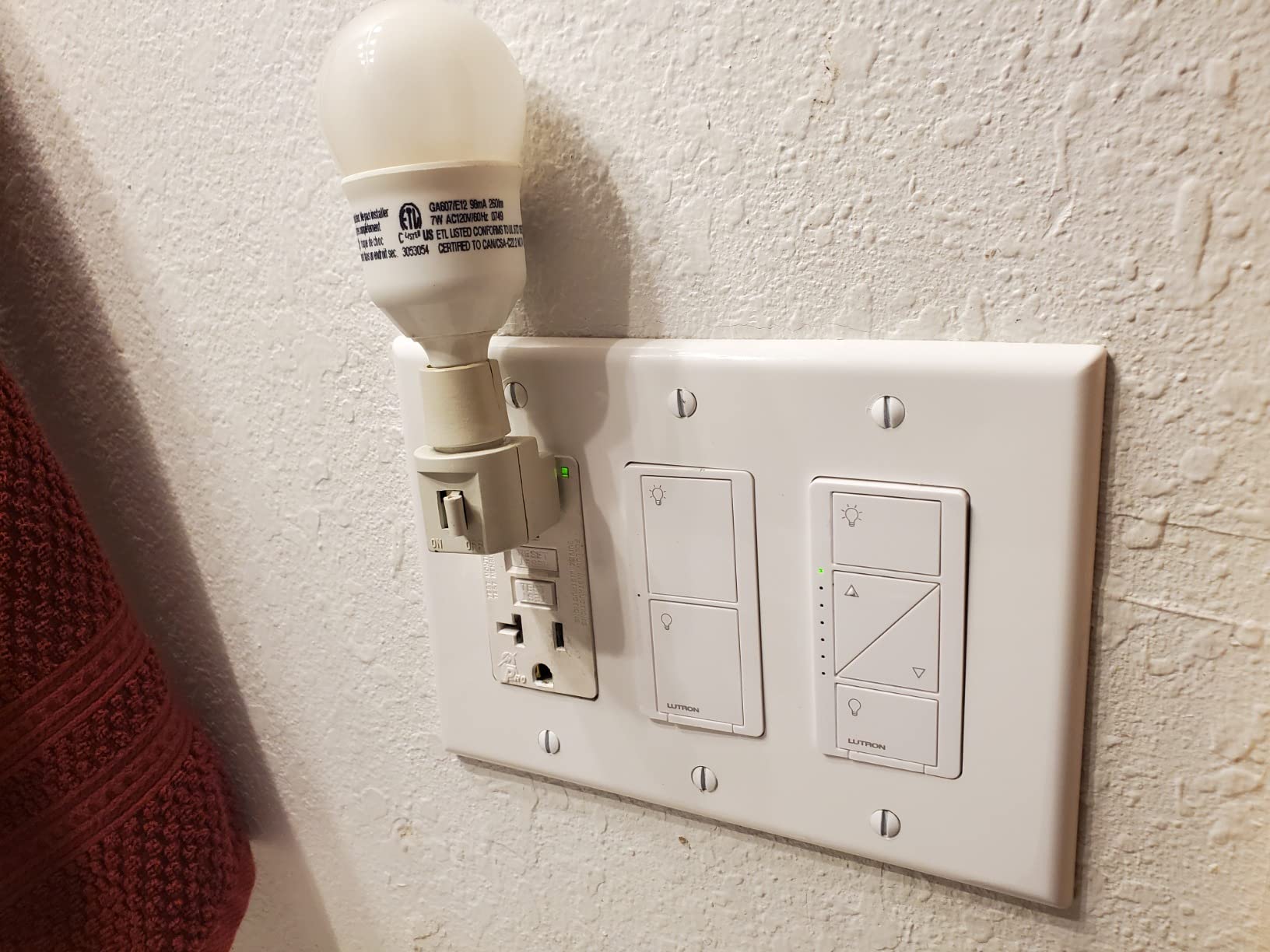Lutron Caseta Original Smart Dimmer Switch (Lutron Smart Hub Required), for LED Lights, 150 Watt, Single-Pole/3-Way, No Neutral Required, PD-6WCL-WH, White customer photo 2