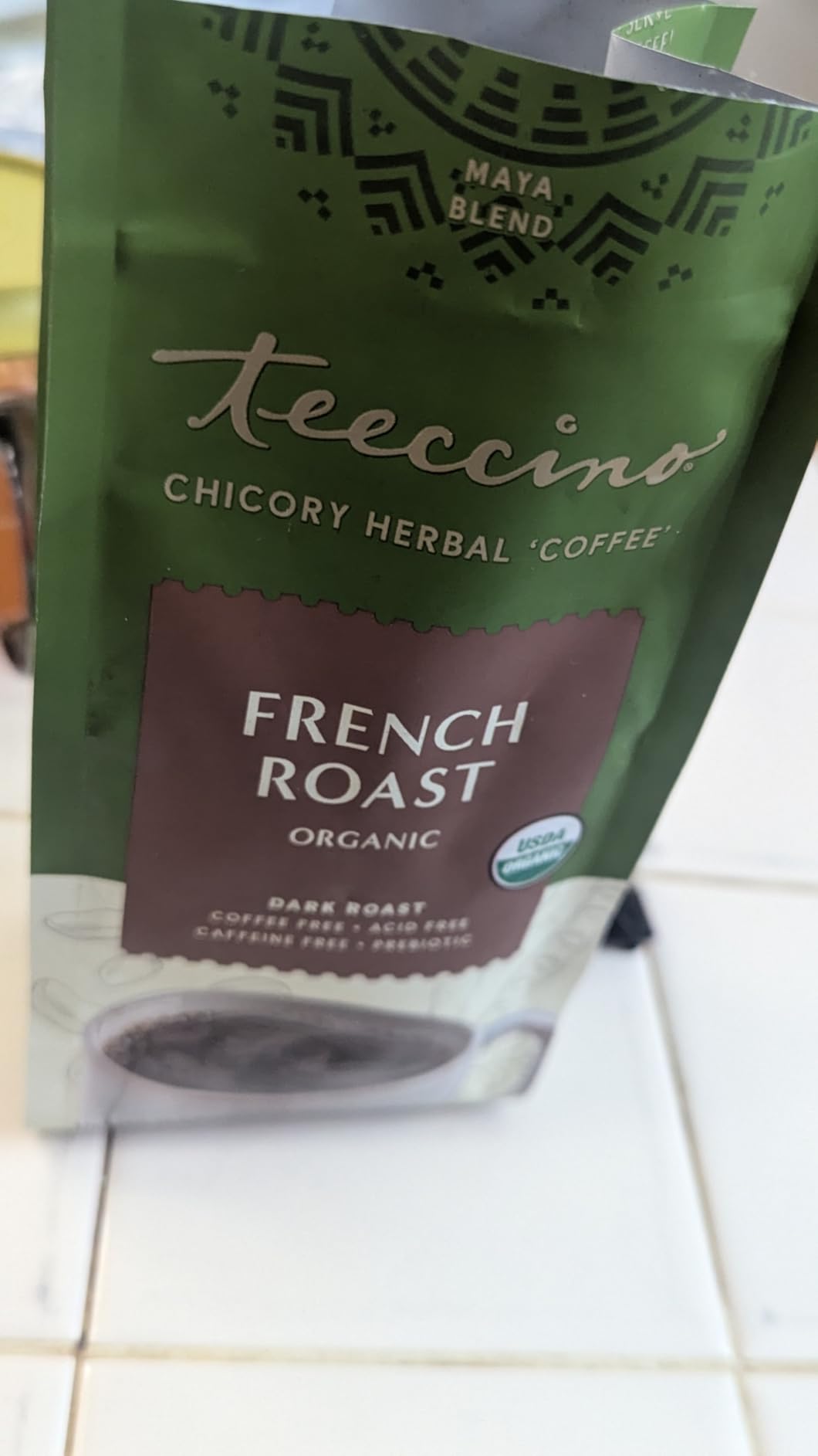 Teeccino French Roast Chicory Coffee Alternative, 11 Ounce: Ground Herbal Coffee That's Prebiotic, Caffeine-Free & Acid-Free, Dark Roast, with Carob and Chicory customer photo 1