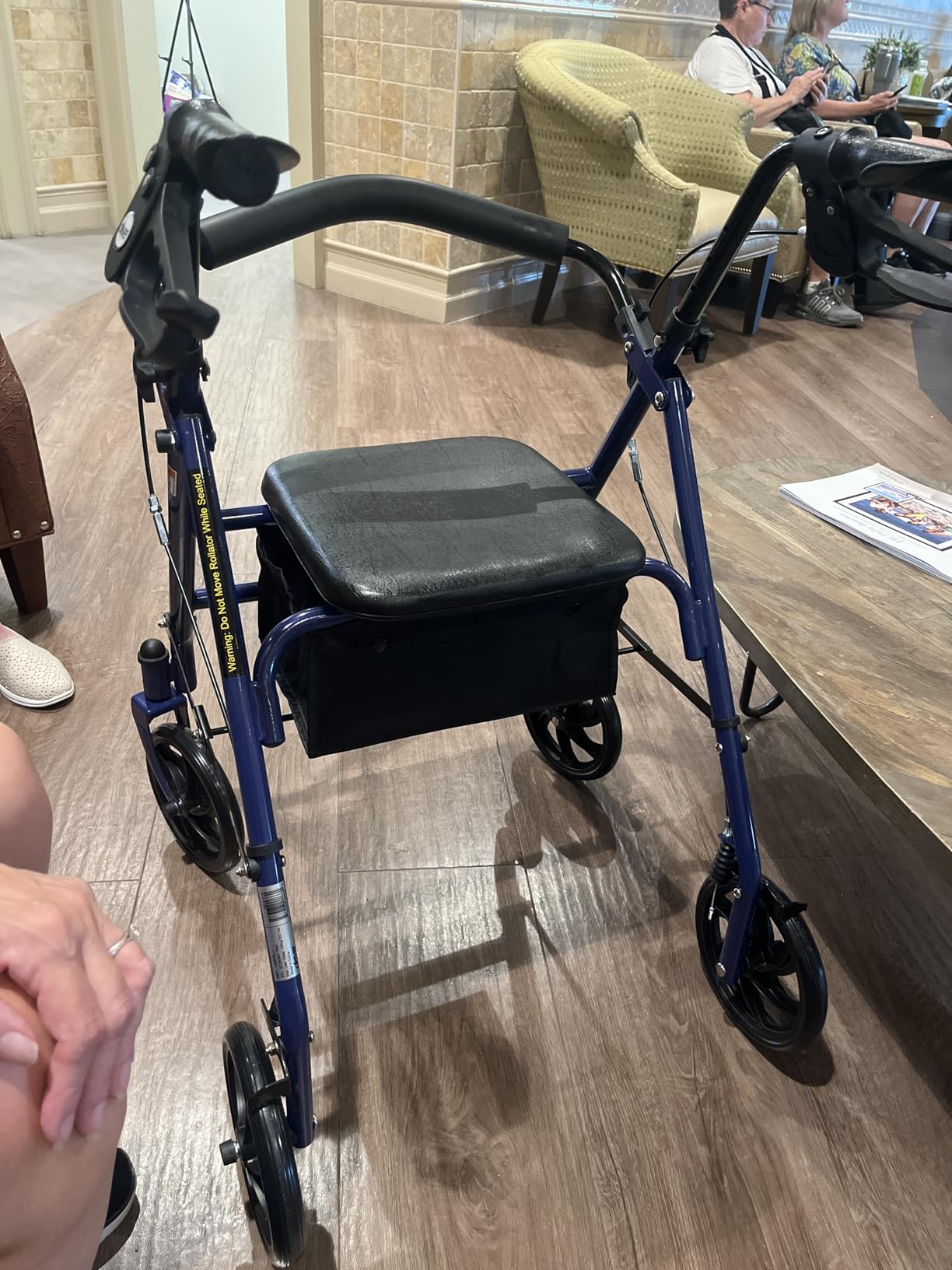 Drive Medical Rollator Walker with Seat - Stable Mobility Support - Height Adjustable - Durable Steel Frame Construction - Smooth 7.5