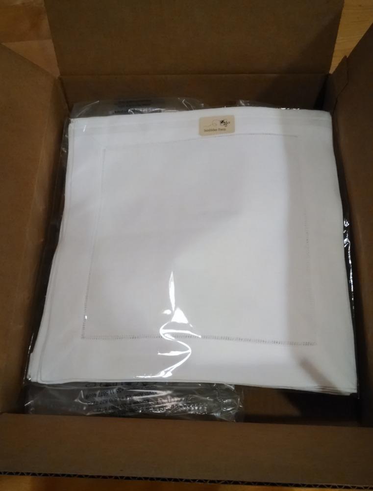 Bumblebee Linens White Hemstitched Linen 12