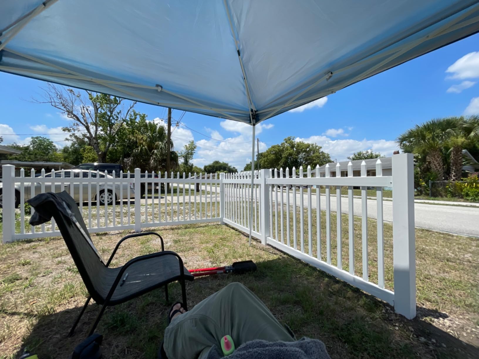 4ft H x 6ft W (1 Panel + 1 Post) No Dig WamBam Nantucket Fence Kit, White Vinyl Picket Fence Panel, Easy DIY Installation Fence Panel Kit, Durable Outdoor Fence for Yard or Garden, BL19101 customer photo 1