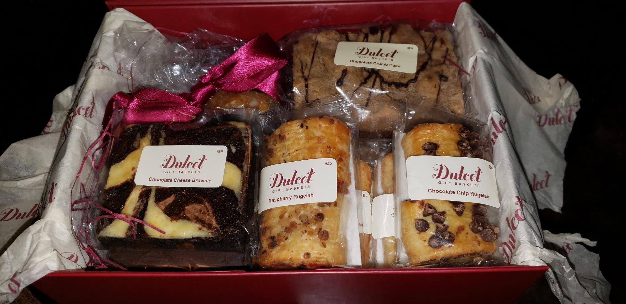 Dulcet Gift Basket - Premium Freshly Gourmet Baked Goods - Gift Basket for All Types of Special Occassions - Assorted Variety of Tastes with Delicious Brownies Crumb Cakes Rugelah customer photo 2