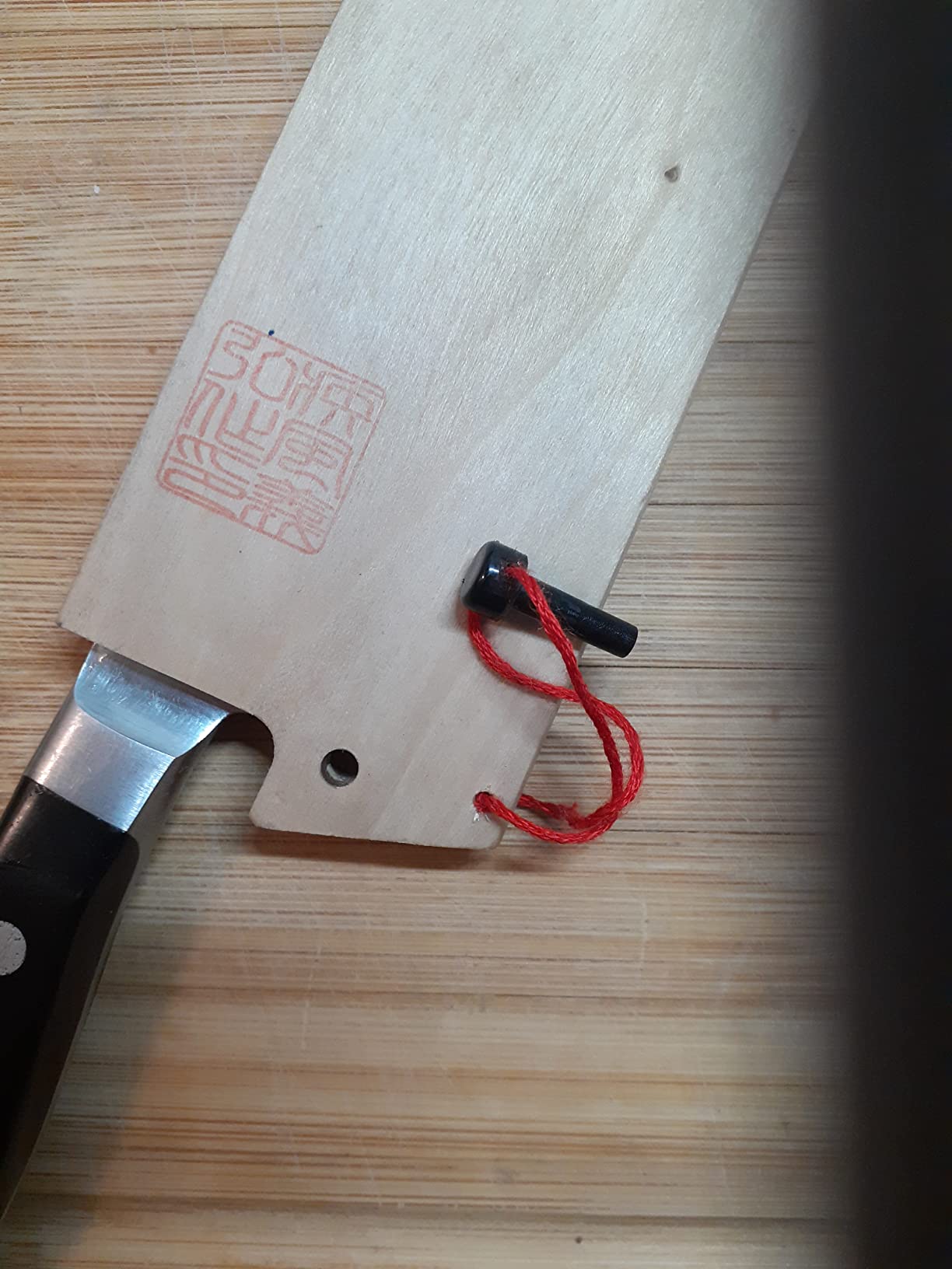 Yoshihiro Natural Magnolia Wood Saya Cover Blade Protector for Santoku (180mm) 7in customer photo 2