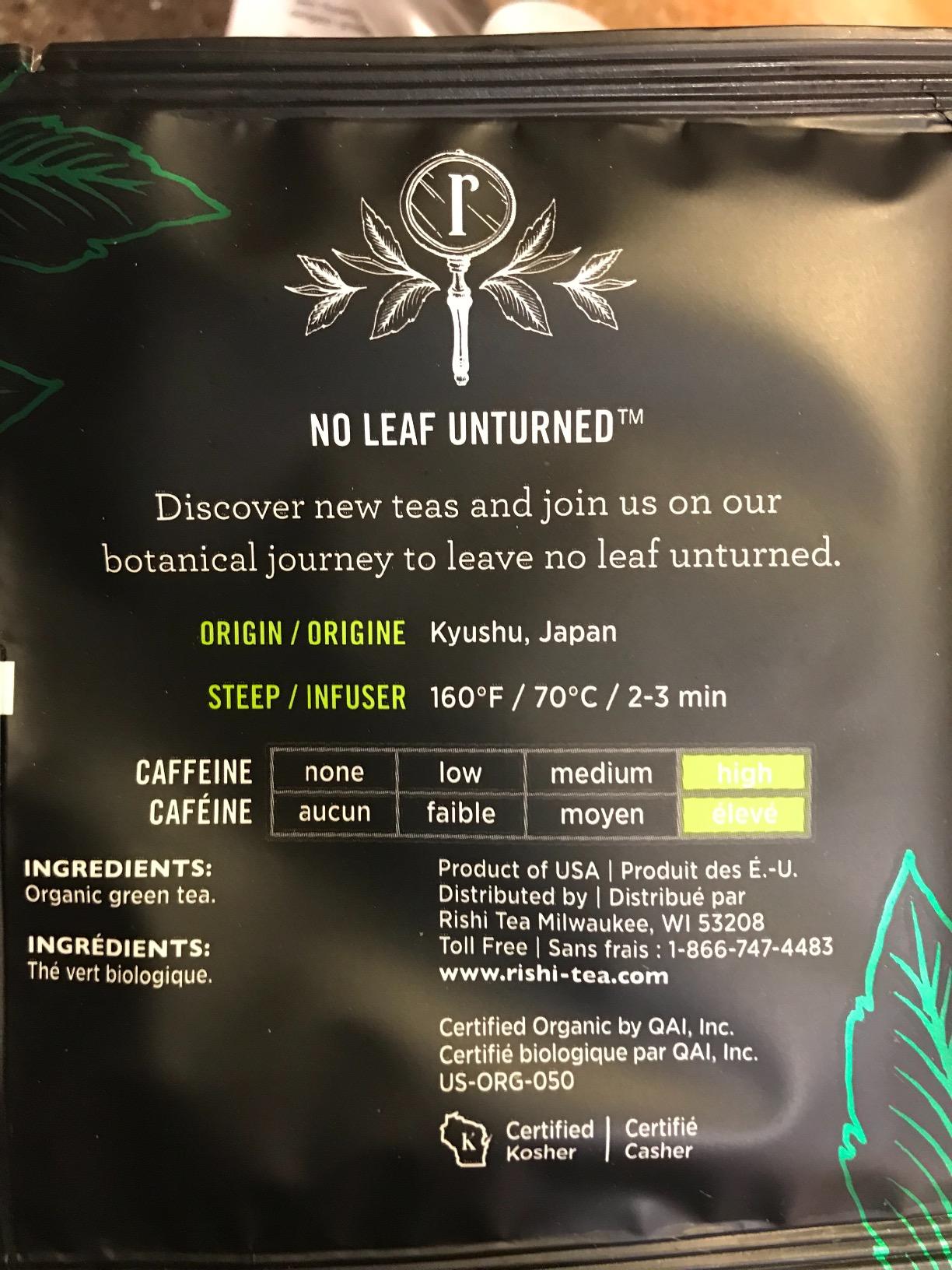 Rishi Tea Earl Grey Tea - Organic Sachet Tea Bags, Pure Black Tea with Bergamot Oil, Energizing & Caffeinated - 15 Count (Pack of 1) customer photo 2