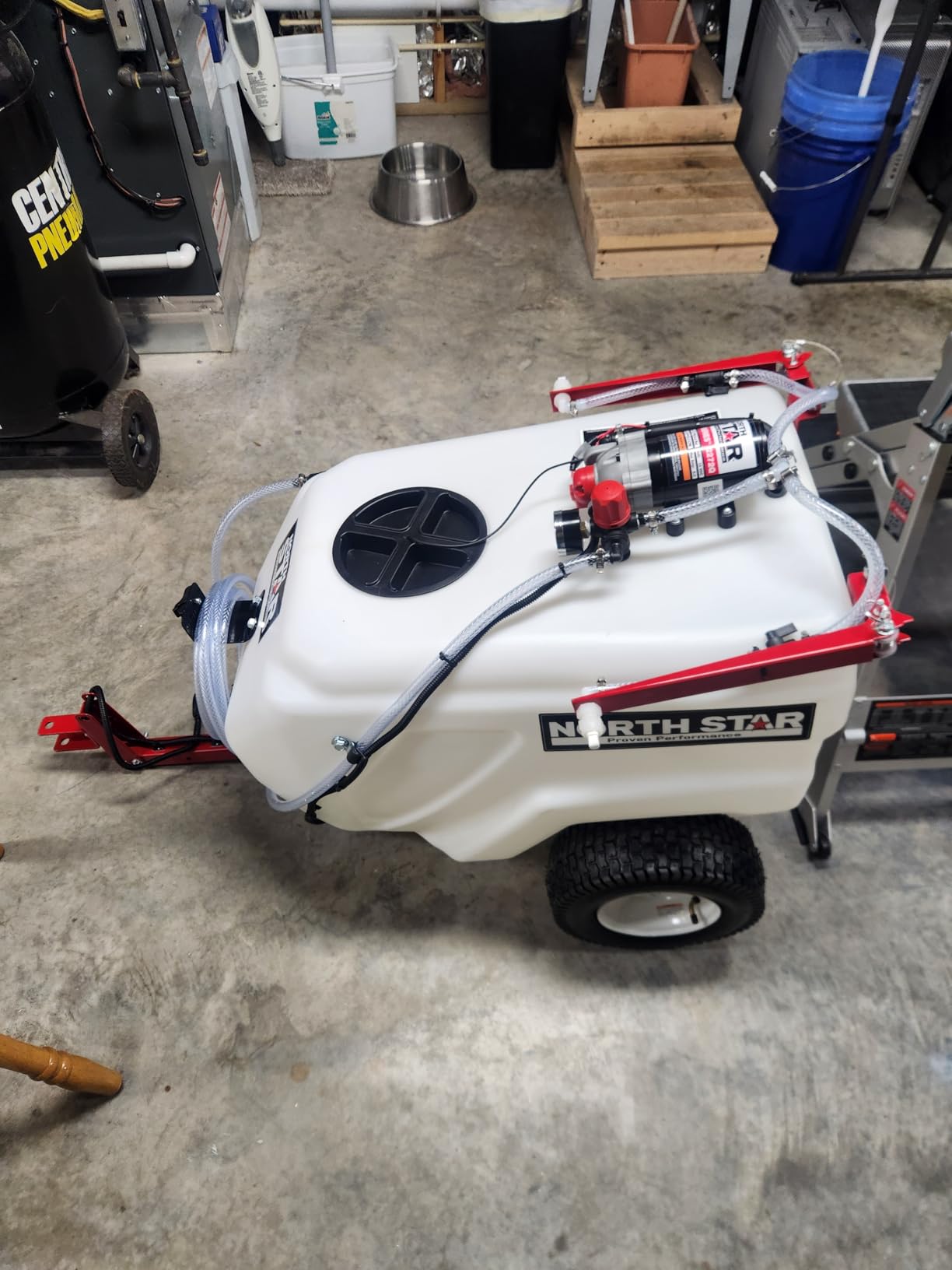 NorthStar Tow-Behind Trailer Boom Broadcast and Spot Sprayer, 21-Gallon Tank, 2.2 GPM, 12V DC, 70 PSI, Spring-Loaded Breakaway Boom customer photo 2