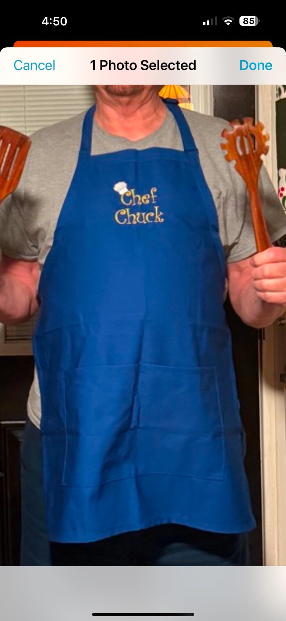Made in the USA Personalized Embroidered Premium Adult Apron for Men Women Fathers Mothers Day Kitchen BBQ Grilling Gift customer photo 1