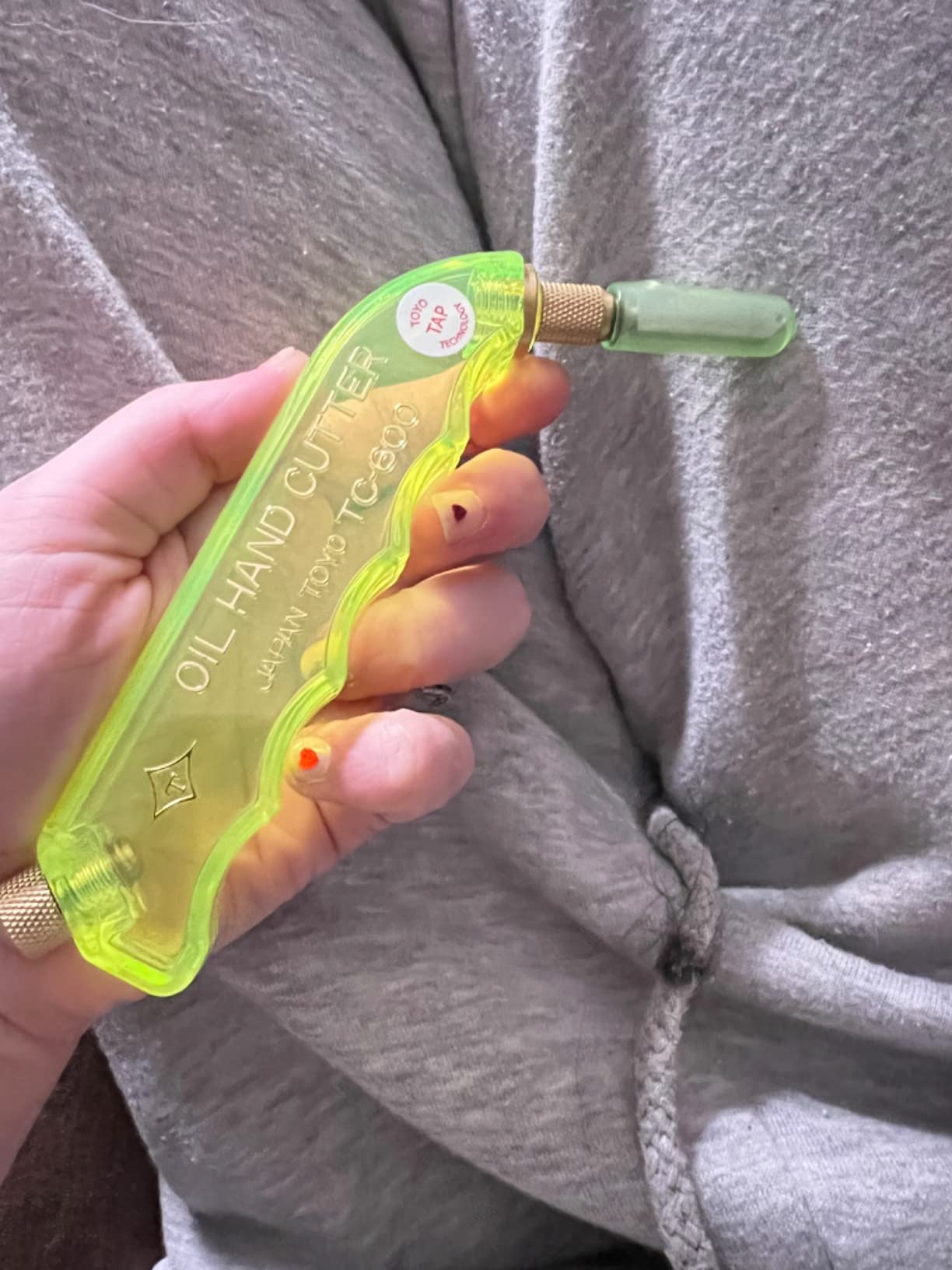 Toyo Pistol Grip Glass Cutter, Assorted Colors customer photo 2
