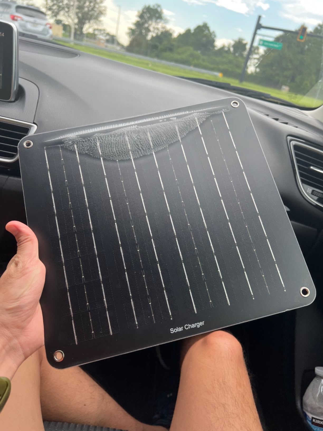 ECO-WORTHY 10W Solar Car Battery Charger Maintainer 12V Waterproof Portable Solar Trickle Charger for Car Truck Boat Lawn Mower RV Trailer Tractor ATV Utility Vehicle Battery customer photo 2