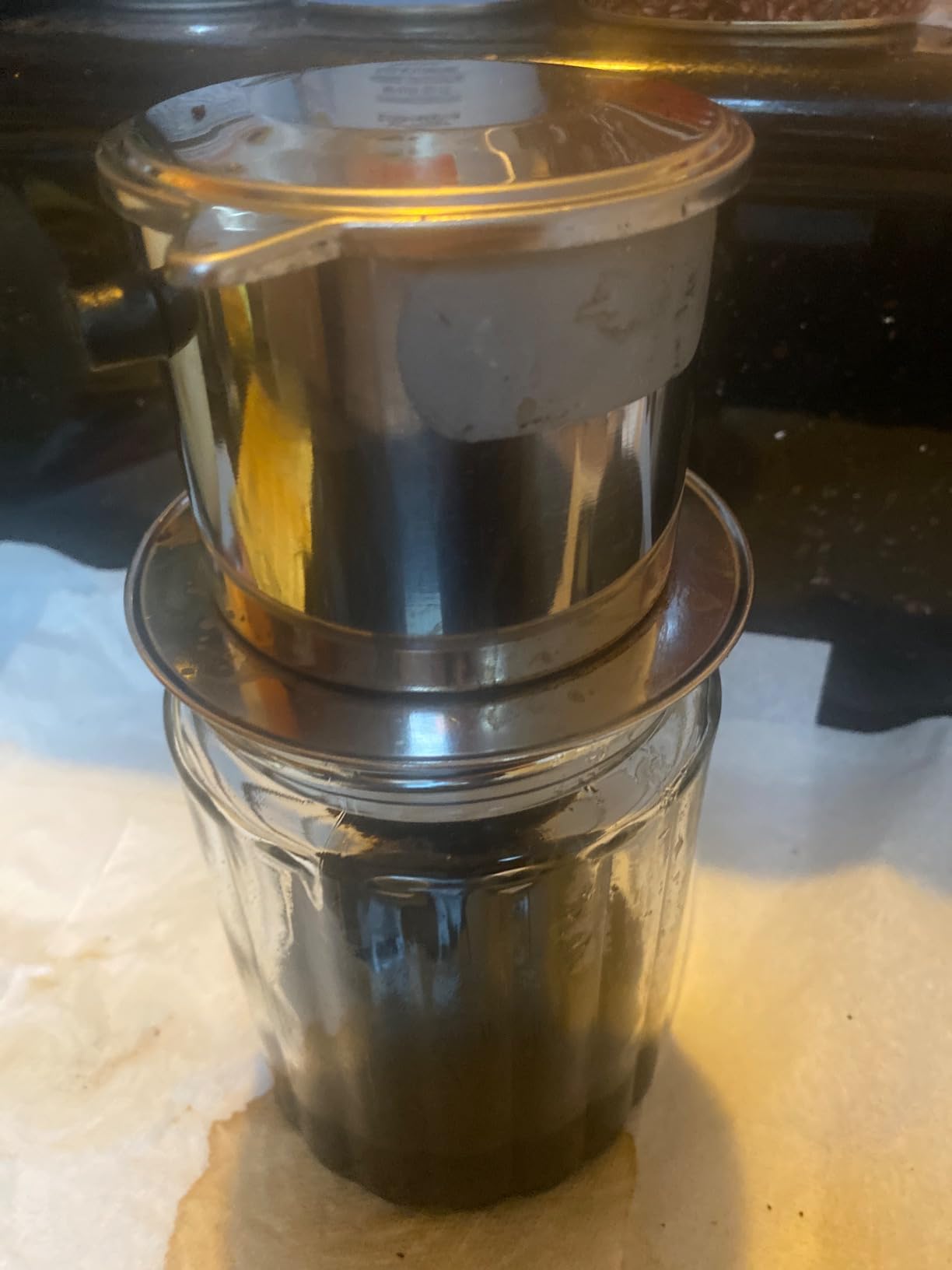 Vietnamese Dripper Coffee Machine Filter. Suitable for Trung Nguyen Coffee- Gravity Insert, Extra large (15 oz) customer photo 2