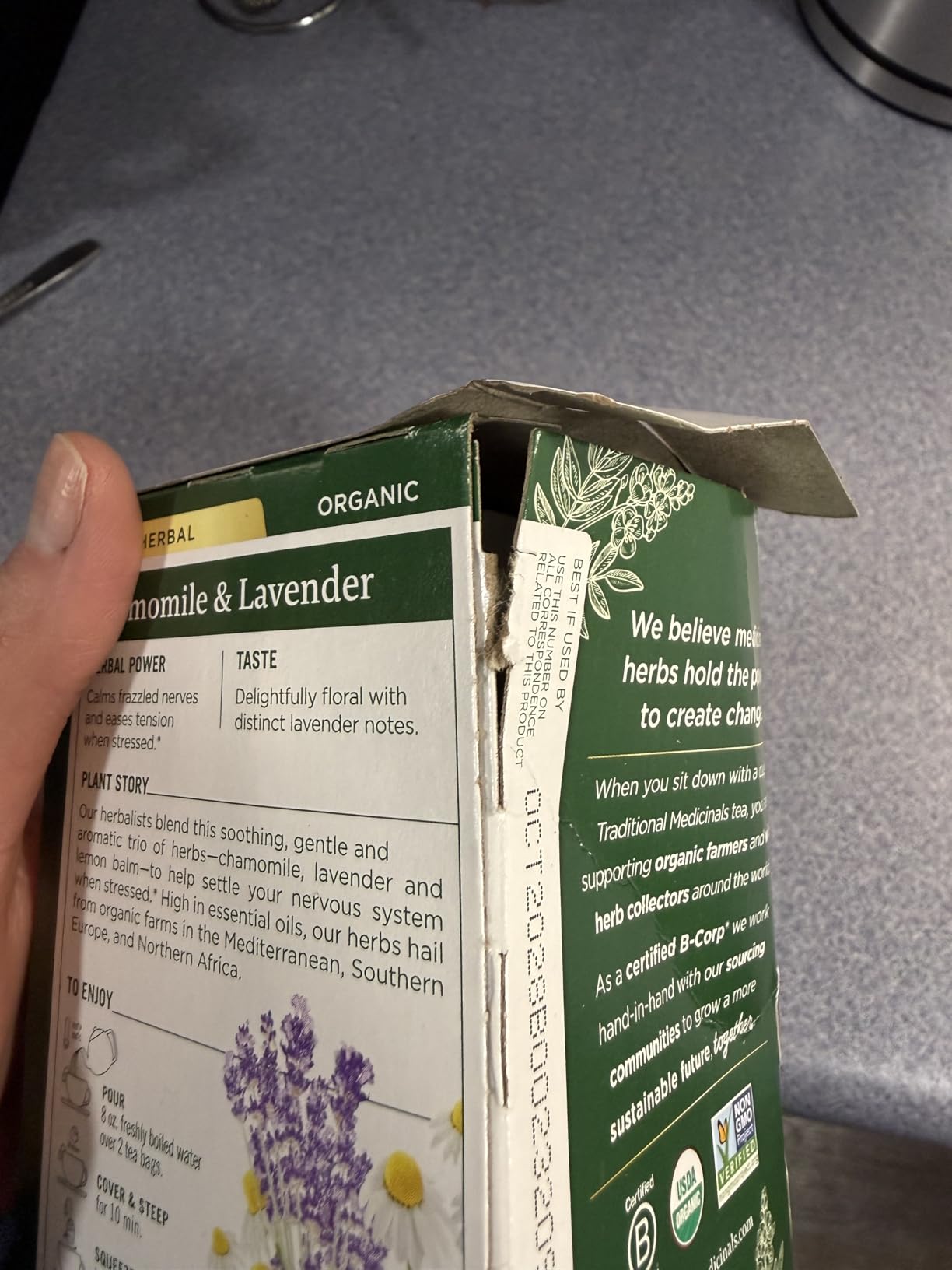 Traditional Medicinals Organic Chamomile & Lavender - Stress Relief and Relaxation - 16 Tea Bags customer photo 2