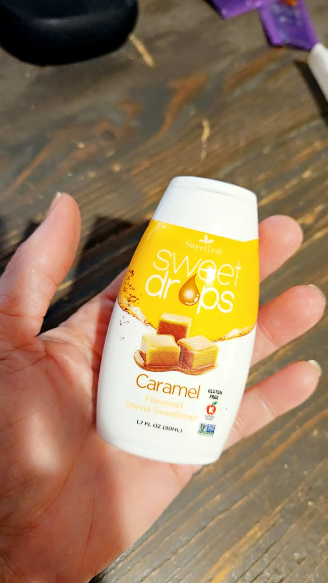 SweetLeaf Sweet Drops - Flavored Stevia Liquid Sweetener, Stevia Extract, Zero Calories, Gluten Free, Keto Friendly, Non GMO, Natural Flavors, Sugar Alternative - Caramel, 1.7 Fl Oz (Pack of 1) customer photo 2