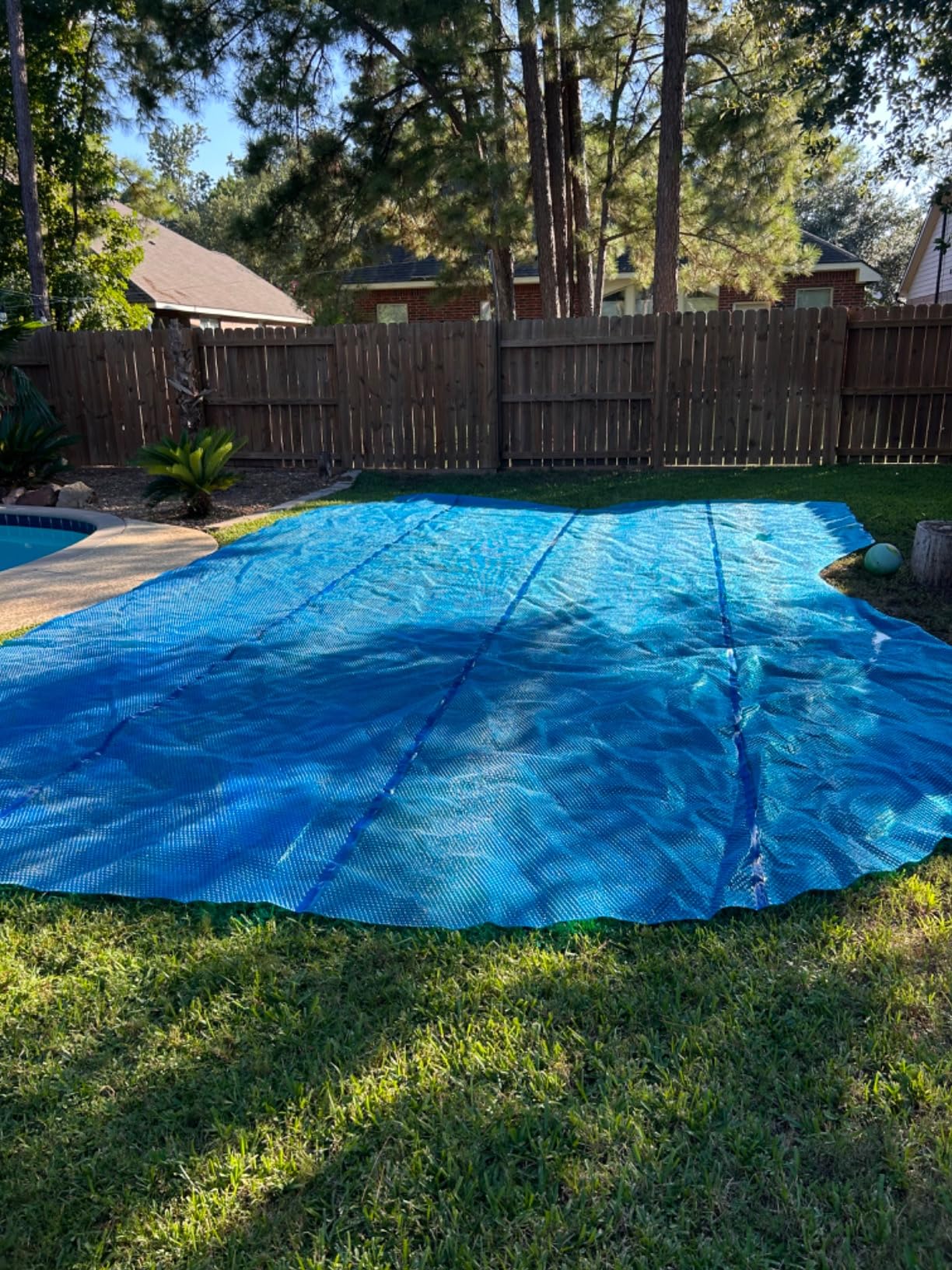 Sun2Solar Blue 16 ft x 32 ft Rectangle Solar Cover | 1200 Series | Heat Retaining Blanket for Rectangular Inground & Above Ground Swimming Pools | Use Sun to Heat Pool | Bubble Heating Blankets customer photo 2