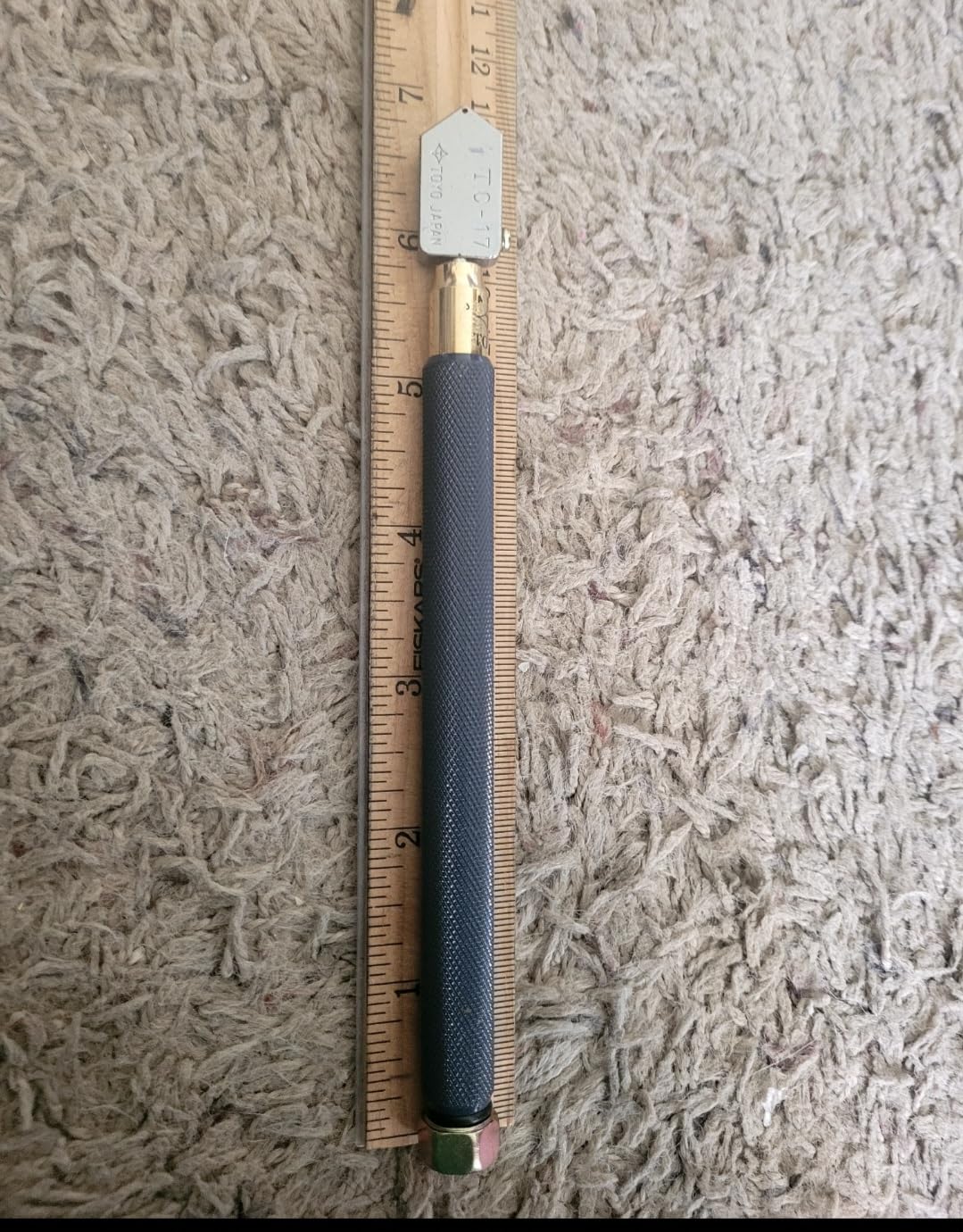 TOYO TC17B Glass Cutter | Brass Handled Supercutter | Straight Blade | Original Self Oiling Glasscutter | Made in Japan customer photo 1