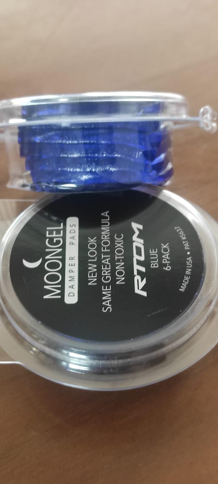 RTOM Moongel Drum Damping Gel 6 Self Adhesive Damper Pads - Blue (Pack of 2) Total 12 Pads customer photo 1