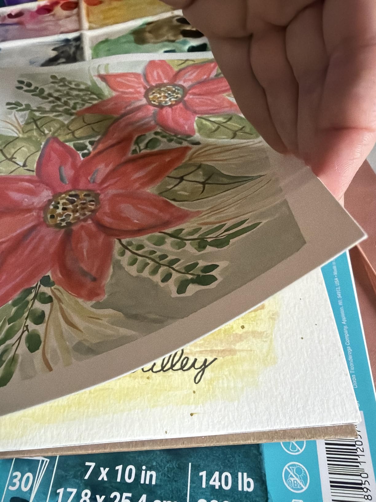 Canson XL Series Watercolor Paper, Wirebound Pad, 7x10 inches, 30 Sheets (140lb/300g) customer photo 2