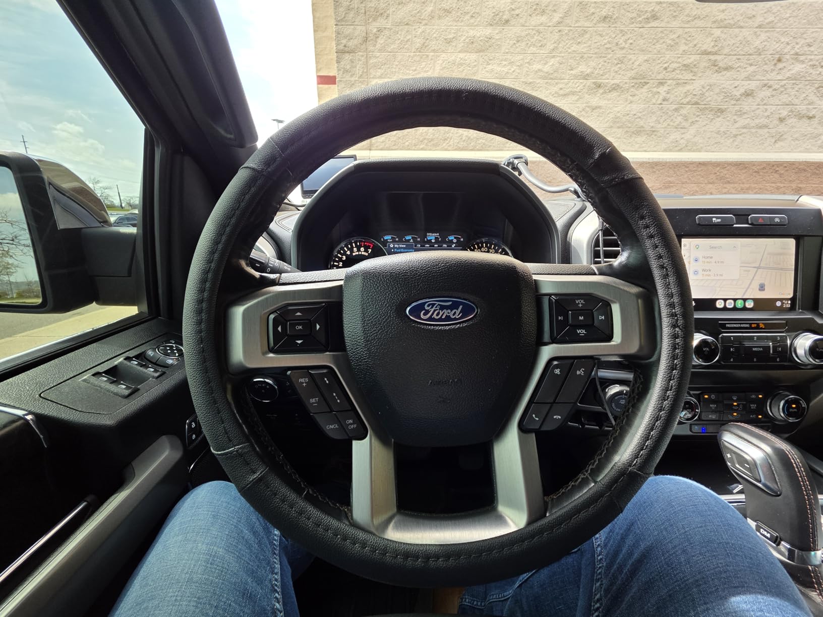 SEG Direct Car Steering Wheel Cover Universal Standard Size 14.5-15 inch, Black Microfiber Leather customer photo 2