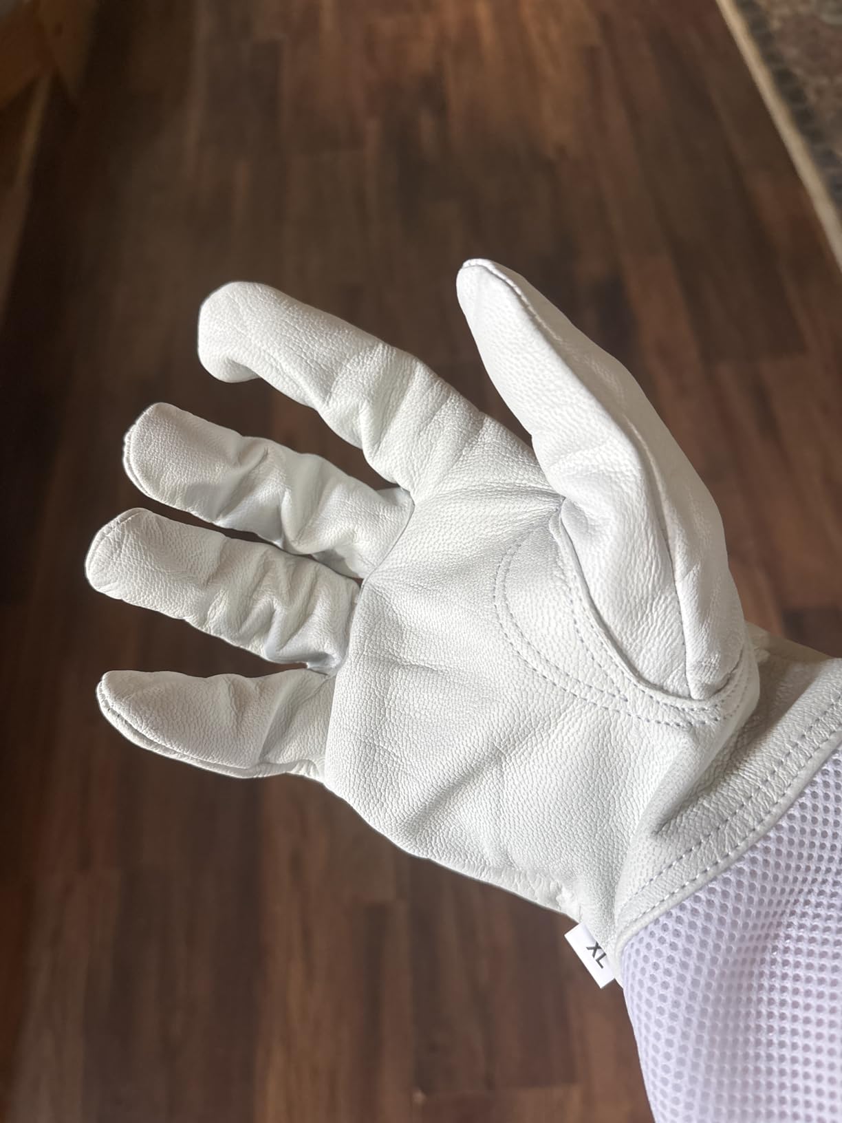 Beekeeping Gloves - Premium Goatskin Leather Bee Gloves with Breathable Vent and Long Canvas Sleeve, Protective Gear for Beekeepers customer photo 1