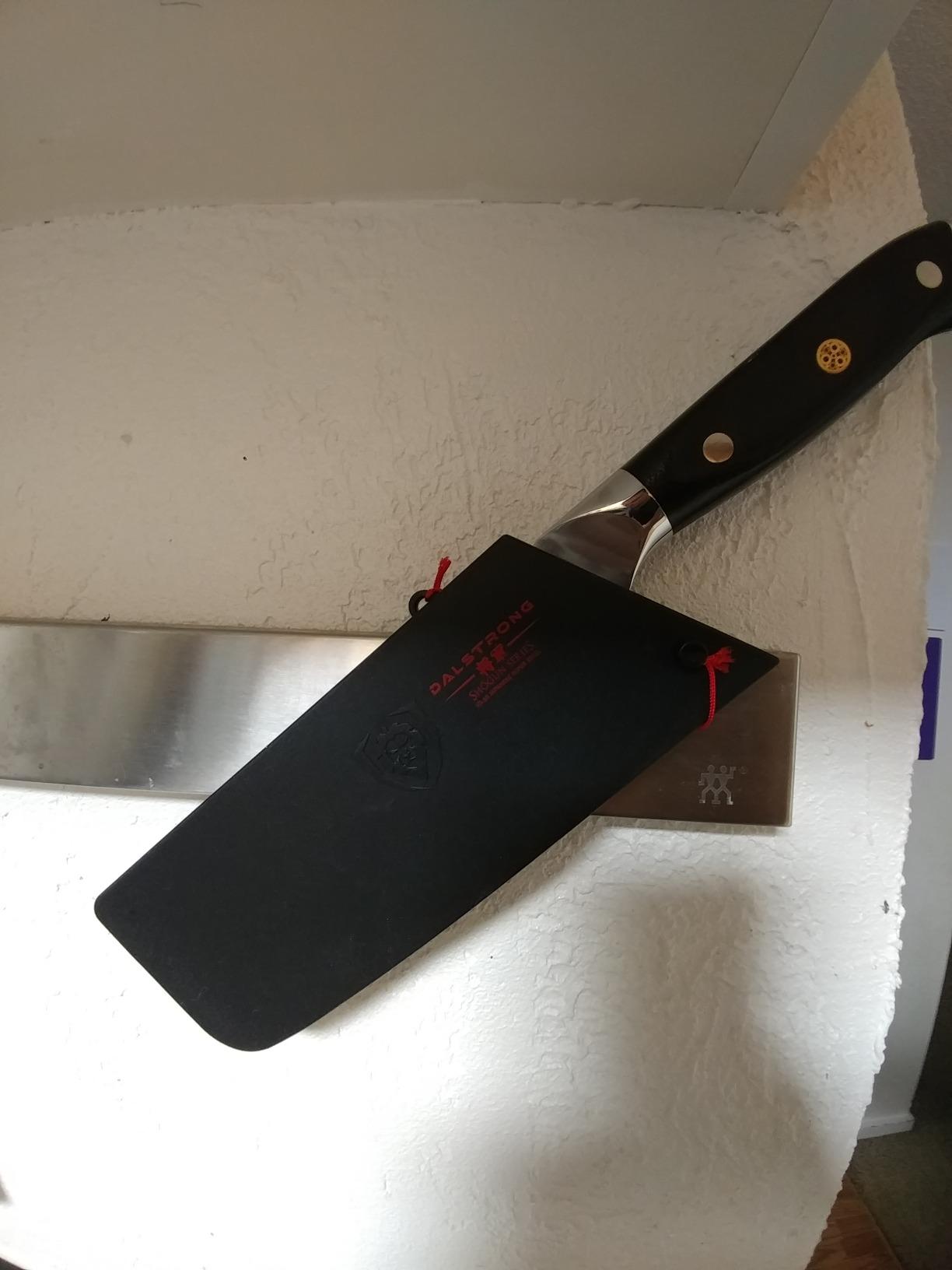 Dalstrong Nakiri Vegetable Knife - 6 inch - Shogun Series Elite - Japanese AUS-10V Super Steel - Black G10 Handle - Damascus - Hammered Finish customer photo 2
