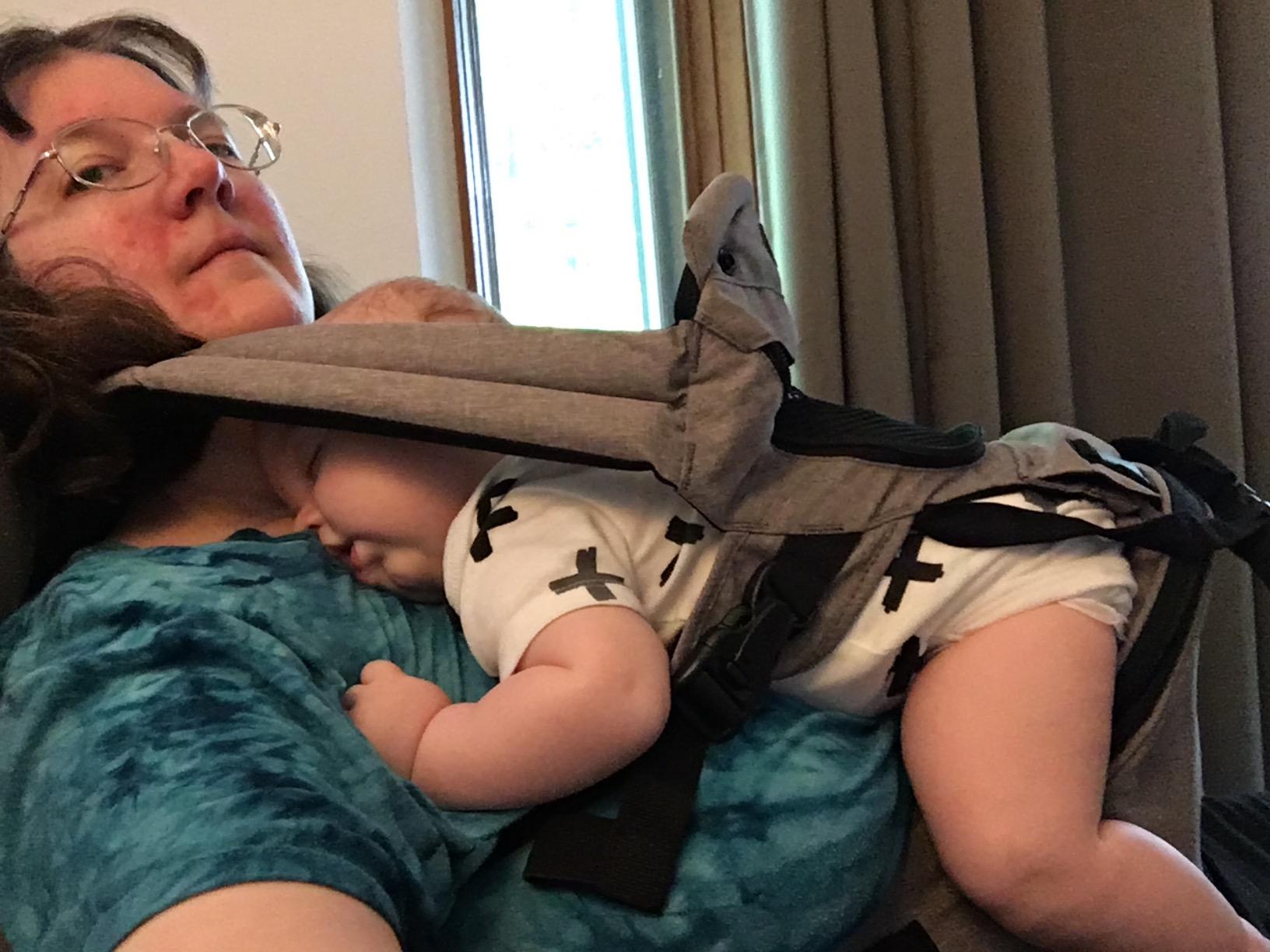 MiaMily Hipster Plus Baby Carrier with Hip Seat, Ergonomic Infant Carrier Newborn to Toddler, Lumbar Support, 6 Carry Positions (Stone Grey) customer photo 2